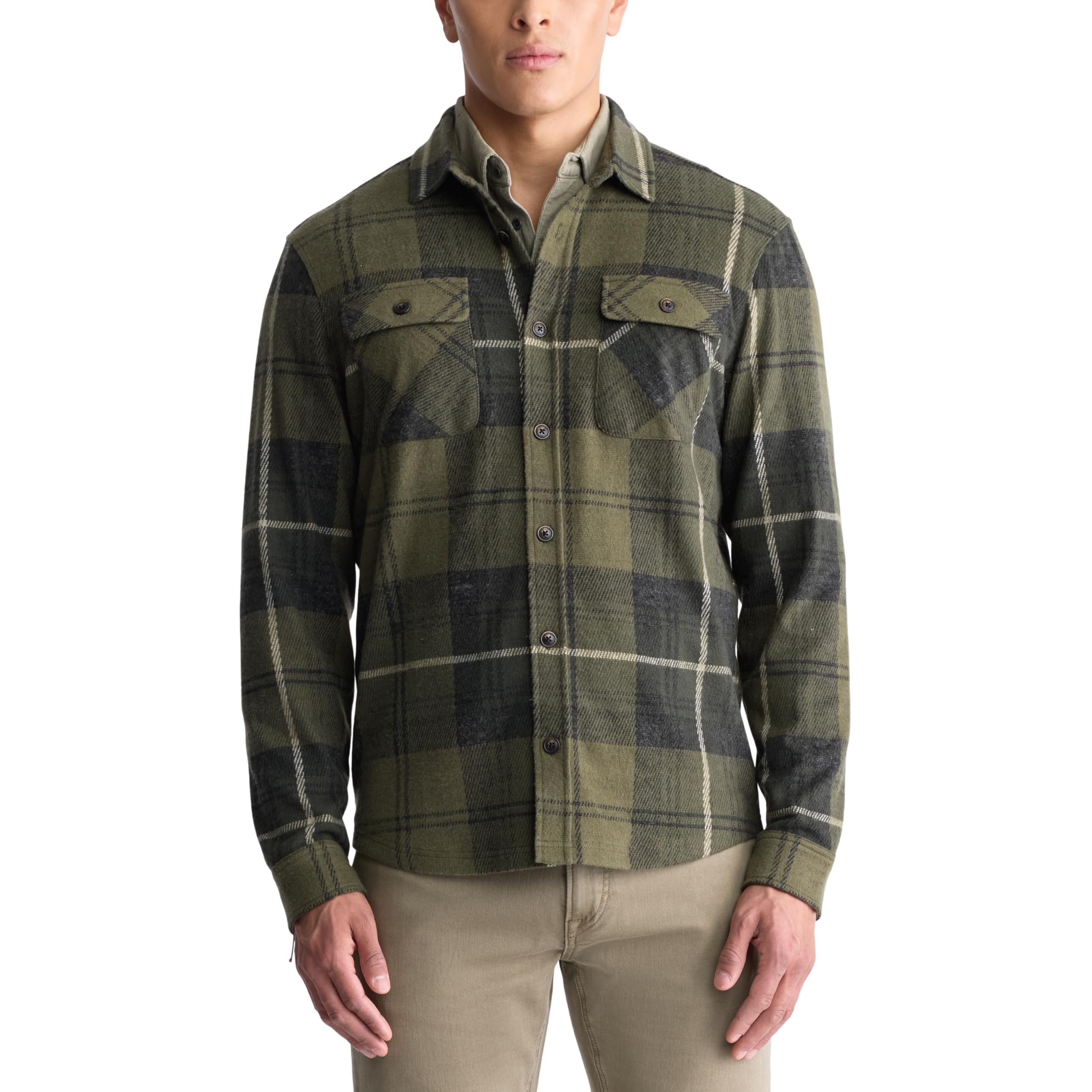 Buffalo David Bitton Koszula z długim rękawem z zapięciem na guziki Mężczyźni Long Sleeve Button Down Blanket Shirt