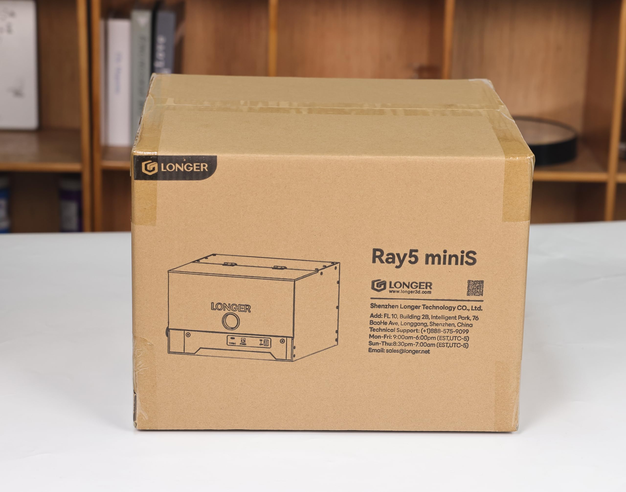 LONGER Ray5 miniS Incisore Laser, Incisore e Taglierina Laser 5,5W Classe 1 con Carcassa Protettiva, WiFi, Arresto Emergenza, per Legno, Metallo, Acrilico e Pelle, 130 x 120 mm