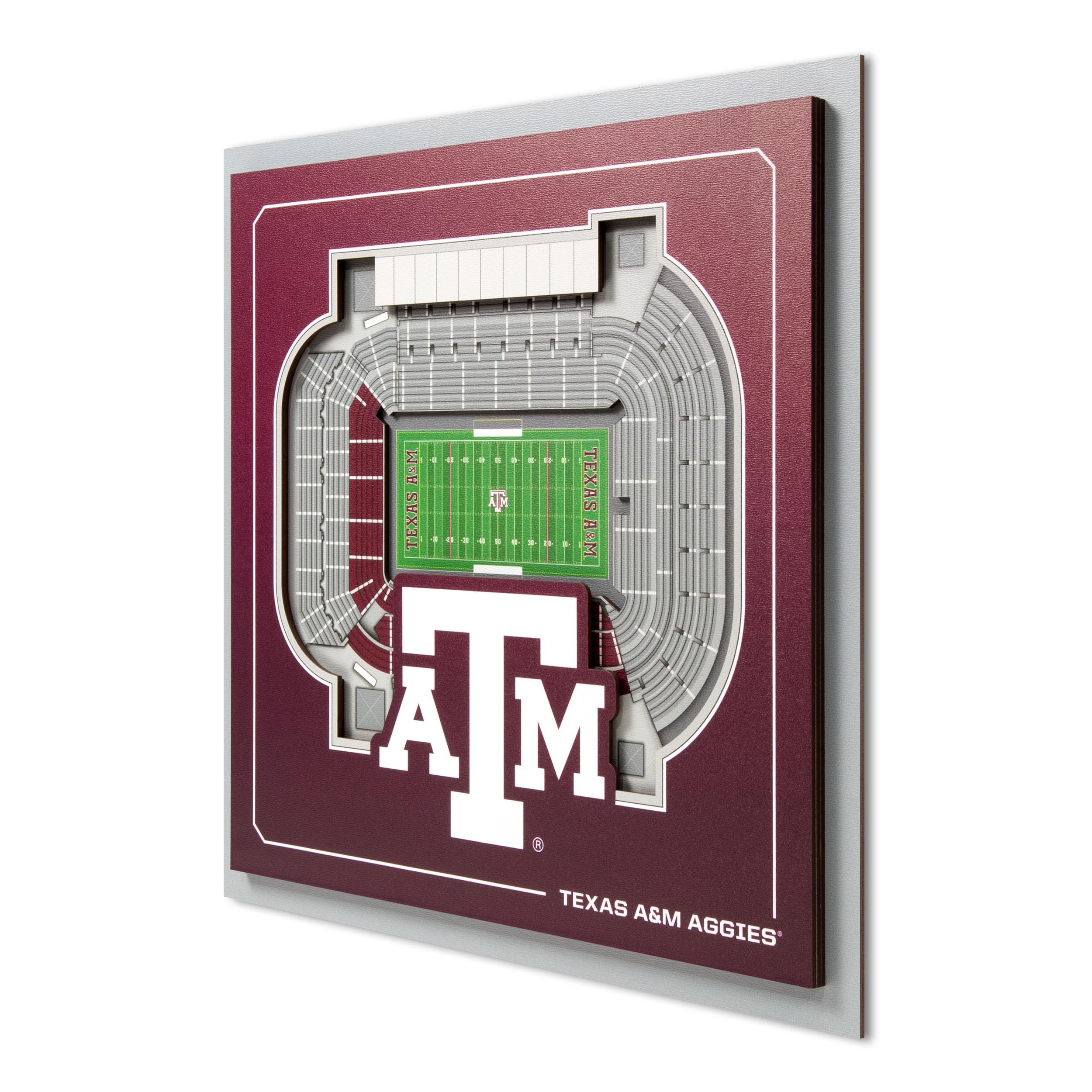 YouTheFan Officially-licensed NCAA Stadium Series 3D Wall Art - multi-layer team stadium replica, detailed sports fan gift, indoor decor