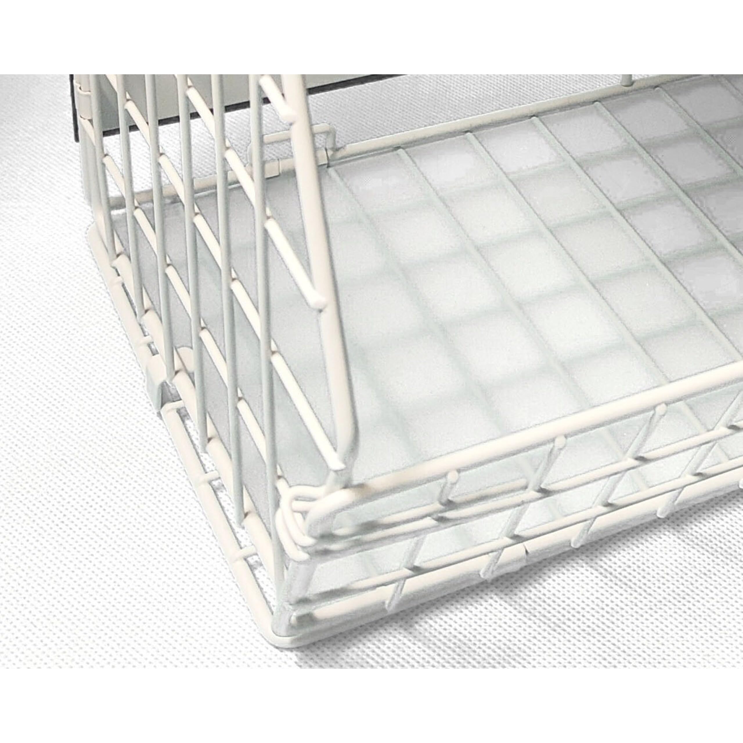 Relaxdays Frutero magnético de Pared, Set de 2, Madera/Metal, 30x35,5x21 cm, Blanco/Natural