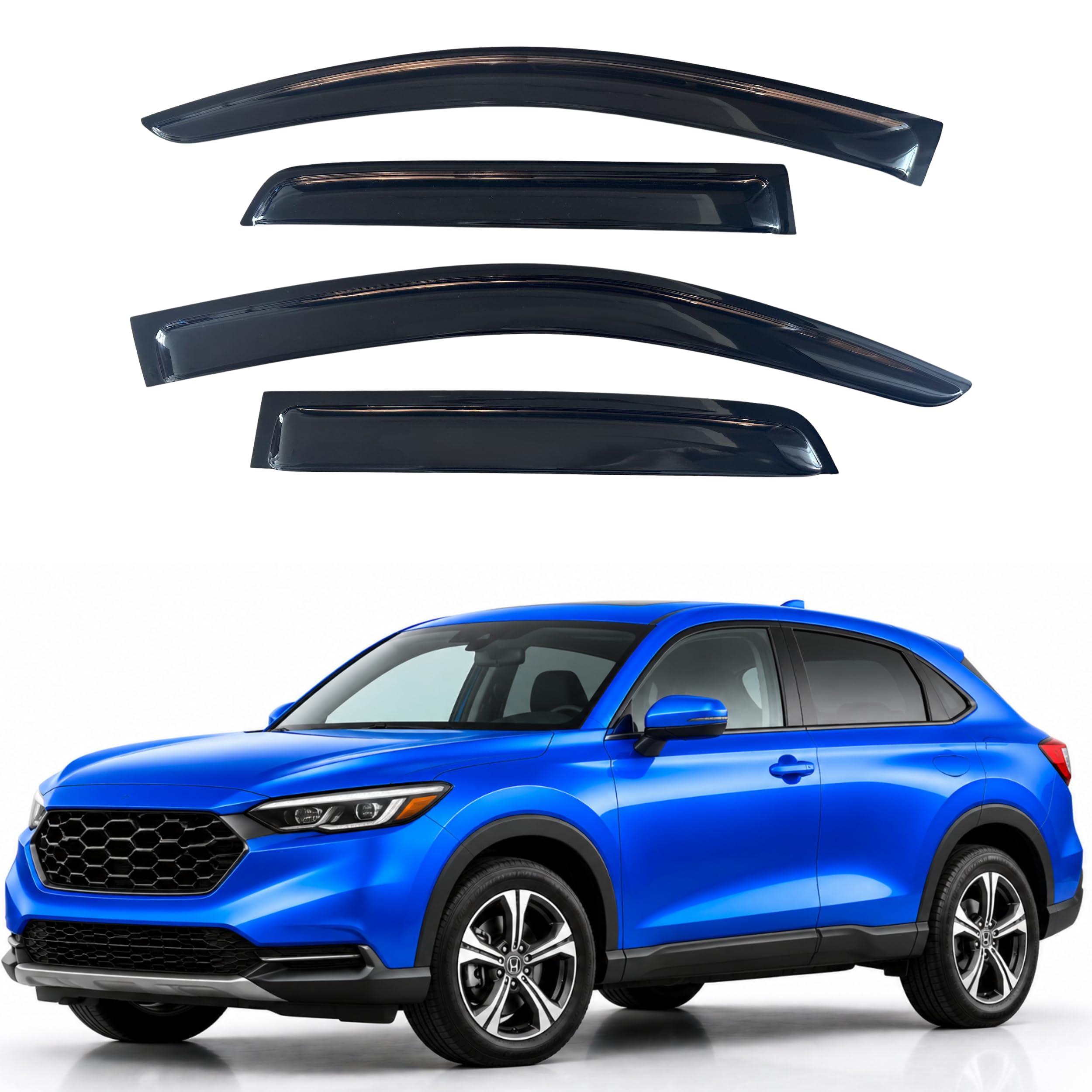 IG Window Visors Fit for 2023-2026 Honda HRV, Out-Channel Rain Guards Vent Wind Deflectors 4PC, Car Accessories for 23-26 HR-V