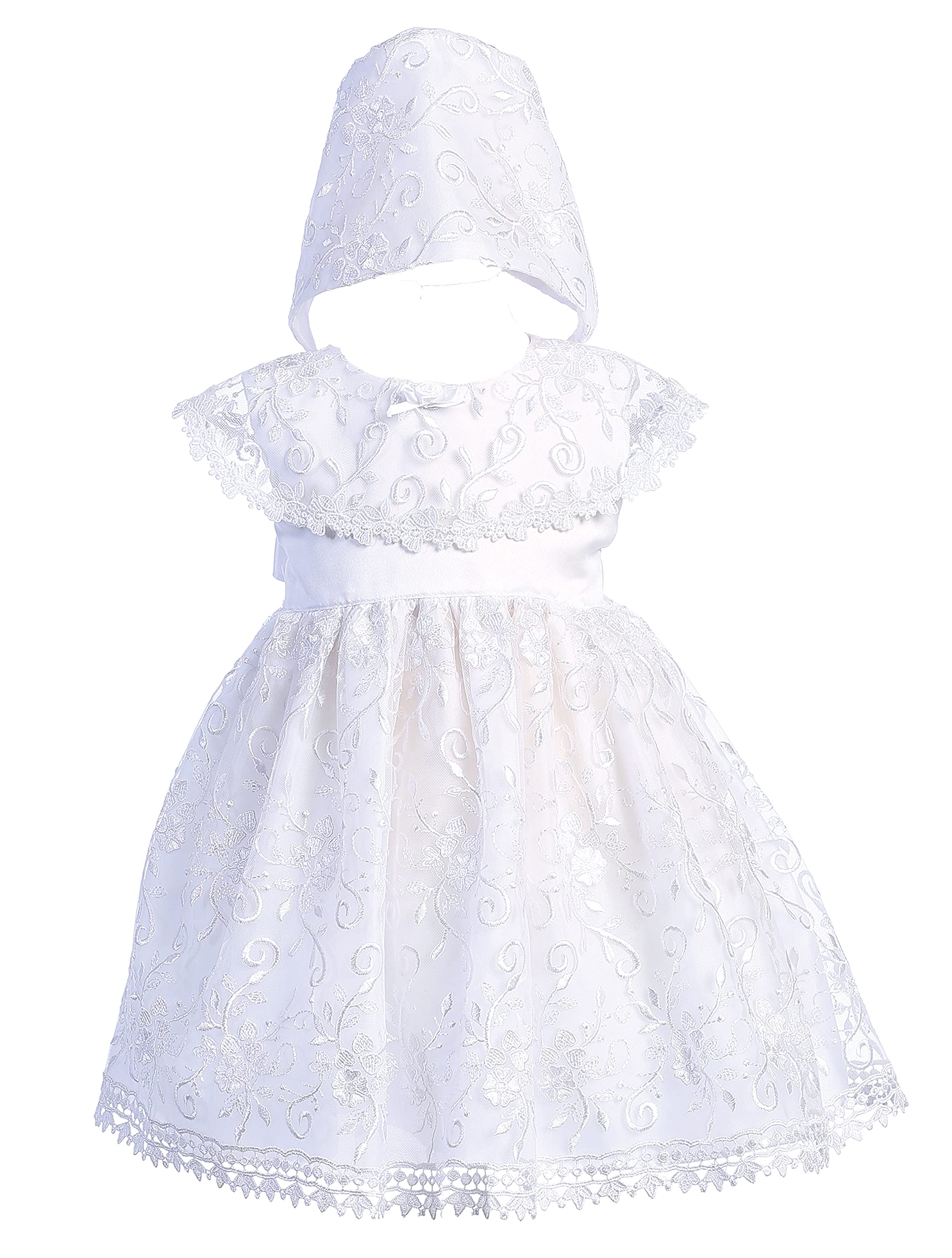 Baby Girl Baptism Dress Christening Baptismal Gown Vestido de Bautizo para Niña 6 Months Girls' Outfit Infant Newborn Babies bautismo Bebes ropones White