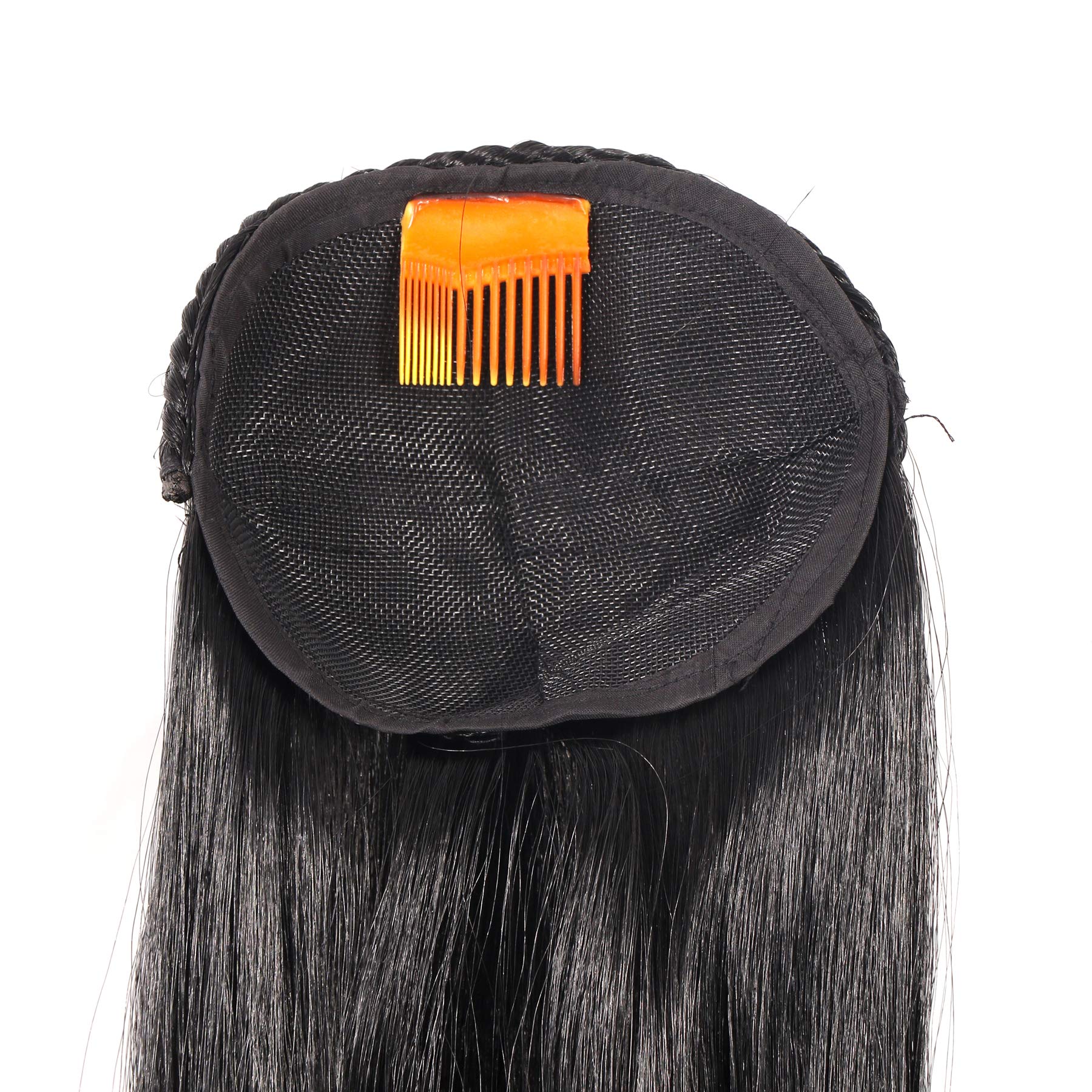 Honbon Synthetic Wavy-Curly Ponytail with Clip Hair Extension Wig Black Long for Women … 3