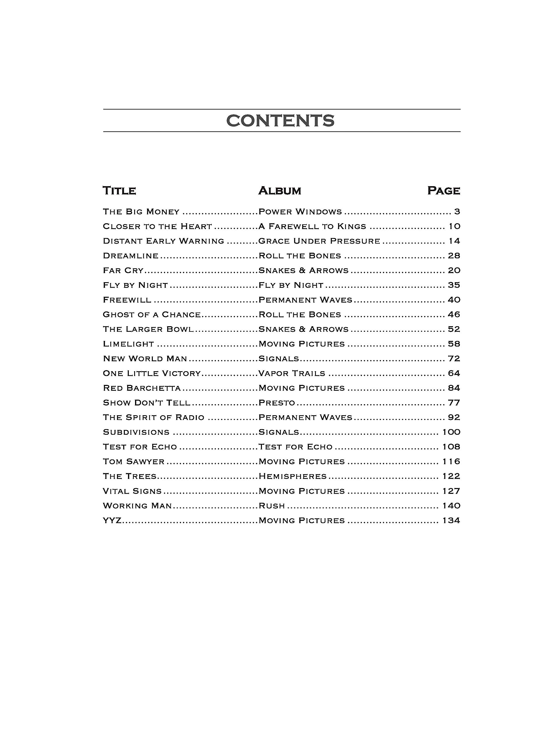 Rush Deluxe Bass Tab Collection: Authentic Bass Tab