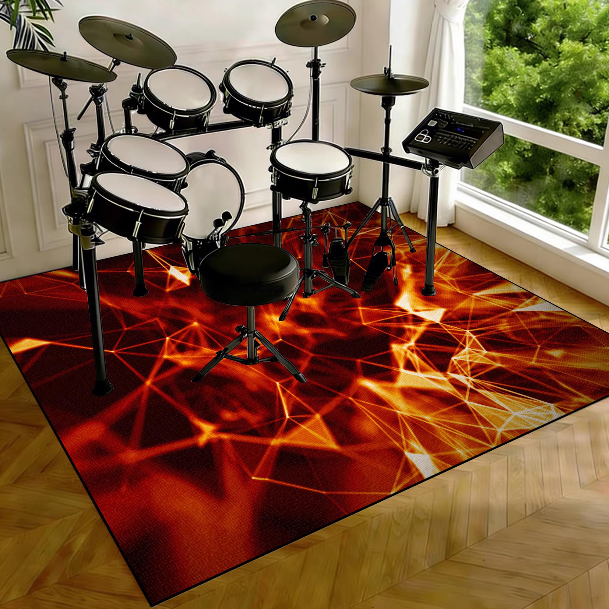 Tapis pour batterie et percussions haut de gamme 160 x 140 cm