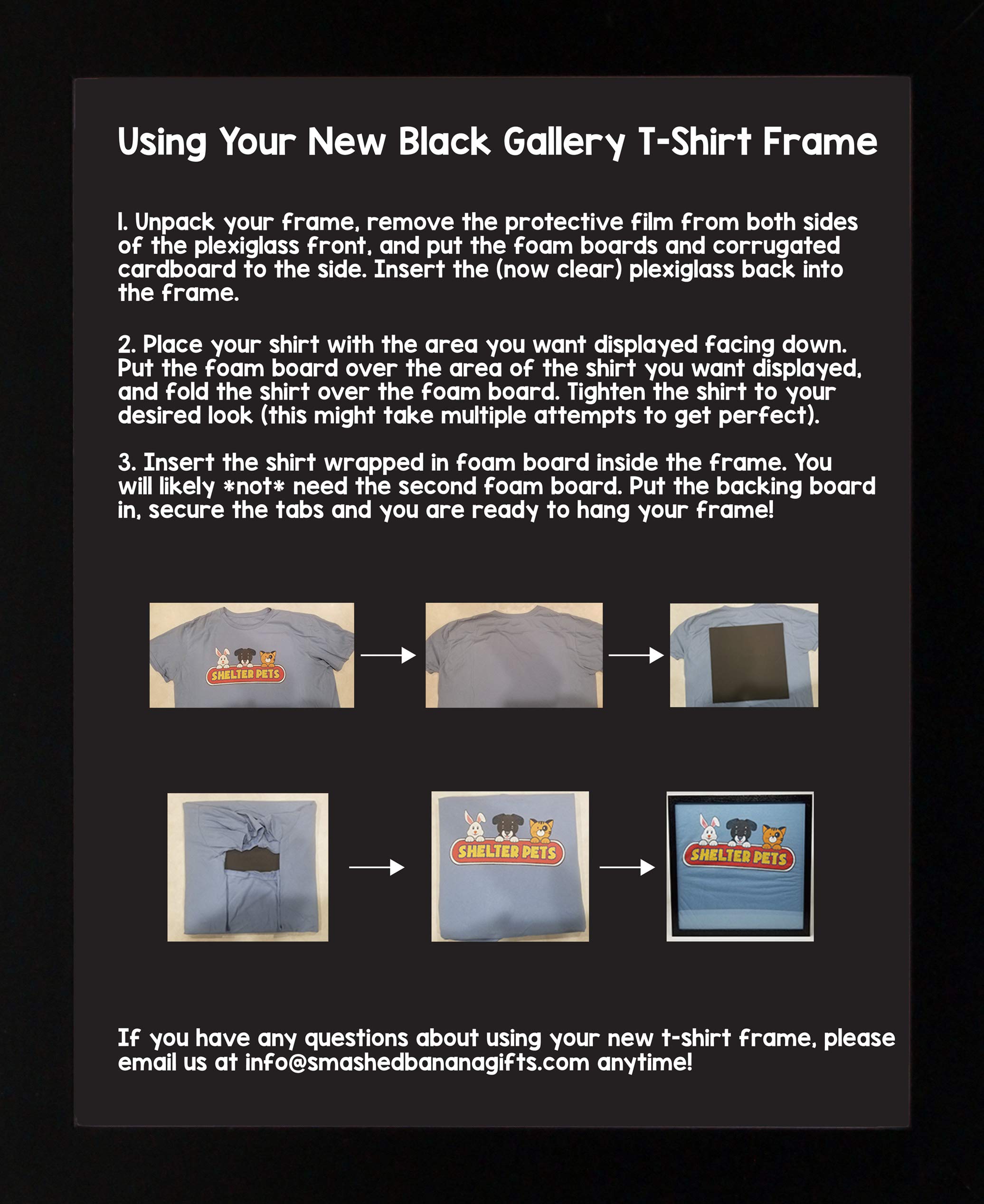 Buy Black Gallery 14x18 TShirt Display Frame Includes Foam Inserts