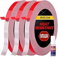 Vista 1 de Paquete de 3 Súper Fuerte Adhesión - Cinta de Doble Cara de Servicio Pesado, Cinta de Montaje Multipropósito Impermeable