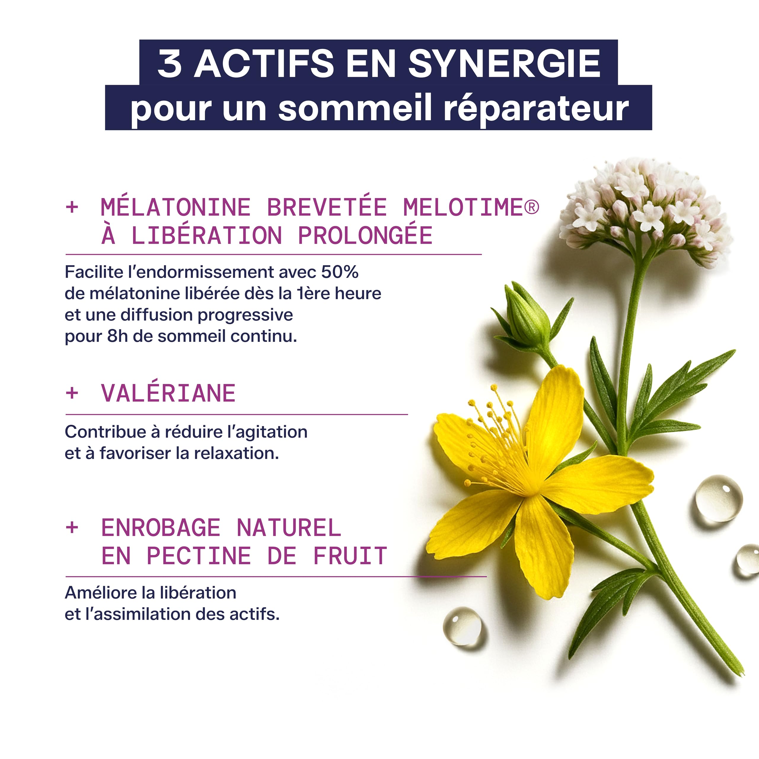 Mium Lab - Sommeil breveté 8h à libération prolongée - Anti-réveils nocturnes & Endormissement - Mélatonine brevetée - Éco-recharge 42 gummies - Gummies Sans Sucres - Fabriqué en France