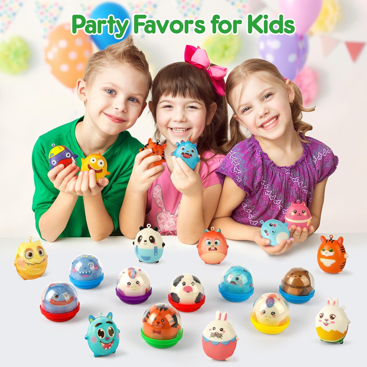 Mocoosy 22 Pack Party Favors for Kids Squishies Toys, Easter Basket Stuffers Bulk, Birthday Goodie Bag Stuffers Sensory Fidget Toys, Classroom Prizes, Carnival Gift, Treasure Chest Claw Machine Toys