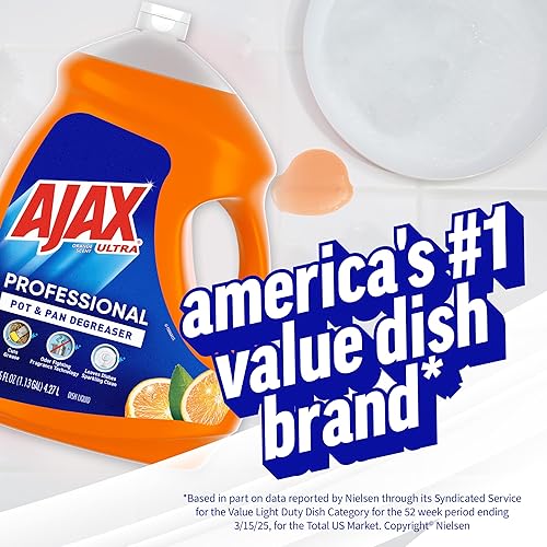 Miniatura 7 de Ajax Ultra Professional - Jabón antibacteriano para ollas y sartenes, aroma a naranja, 145 onzas líquidas (1.13 galones), paquete de 4 (61034313CT)