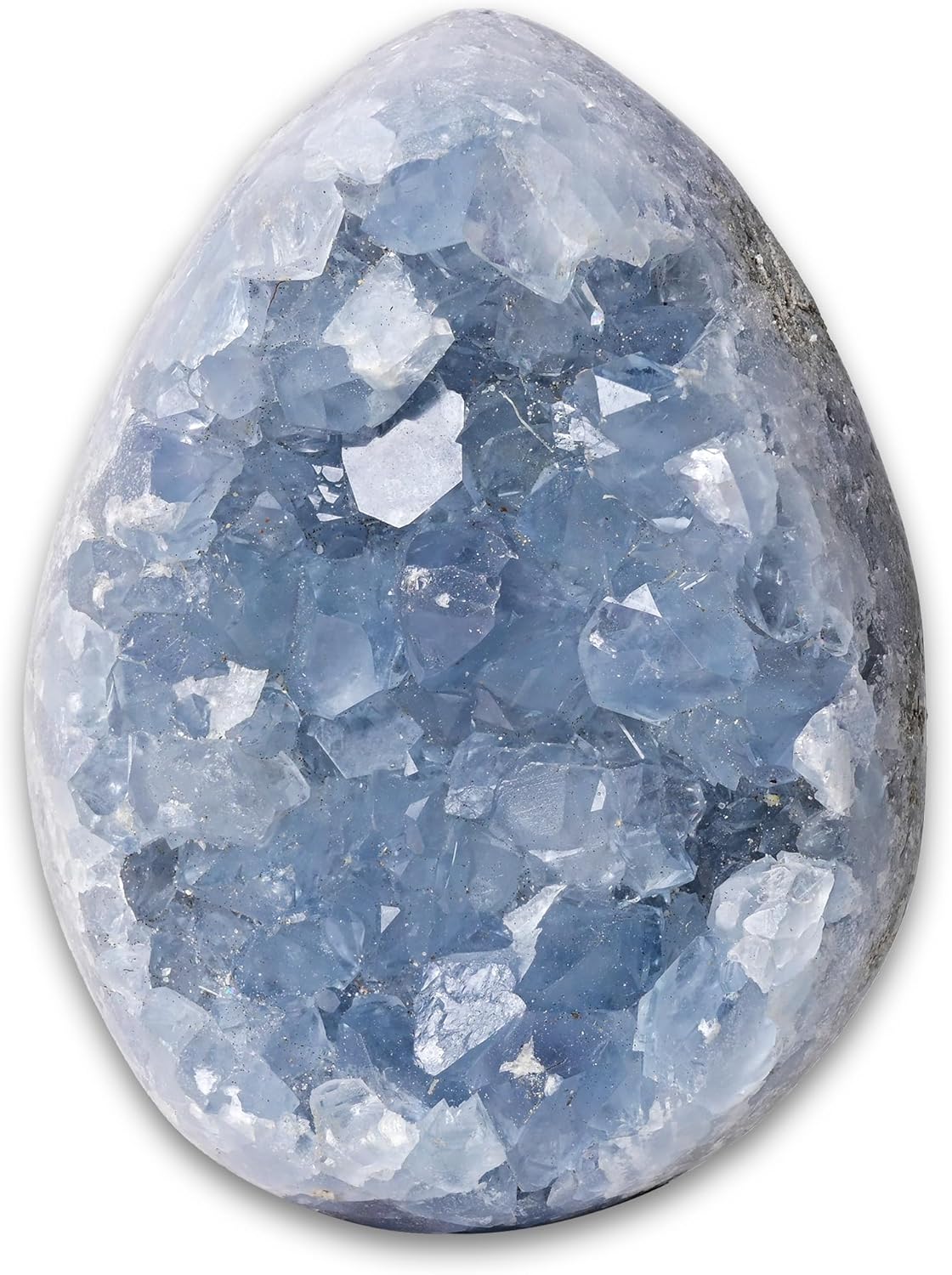 400-600g Natural Celestine Cluster, Blue Crystal Geode Cave,Geode Decor,Home Office Decoration, Crystal Healing, Feng Shui Decoration, Spiritual Balance,1Pc