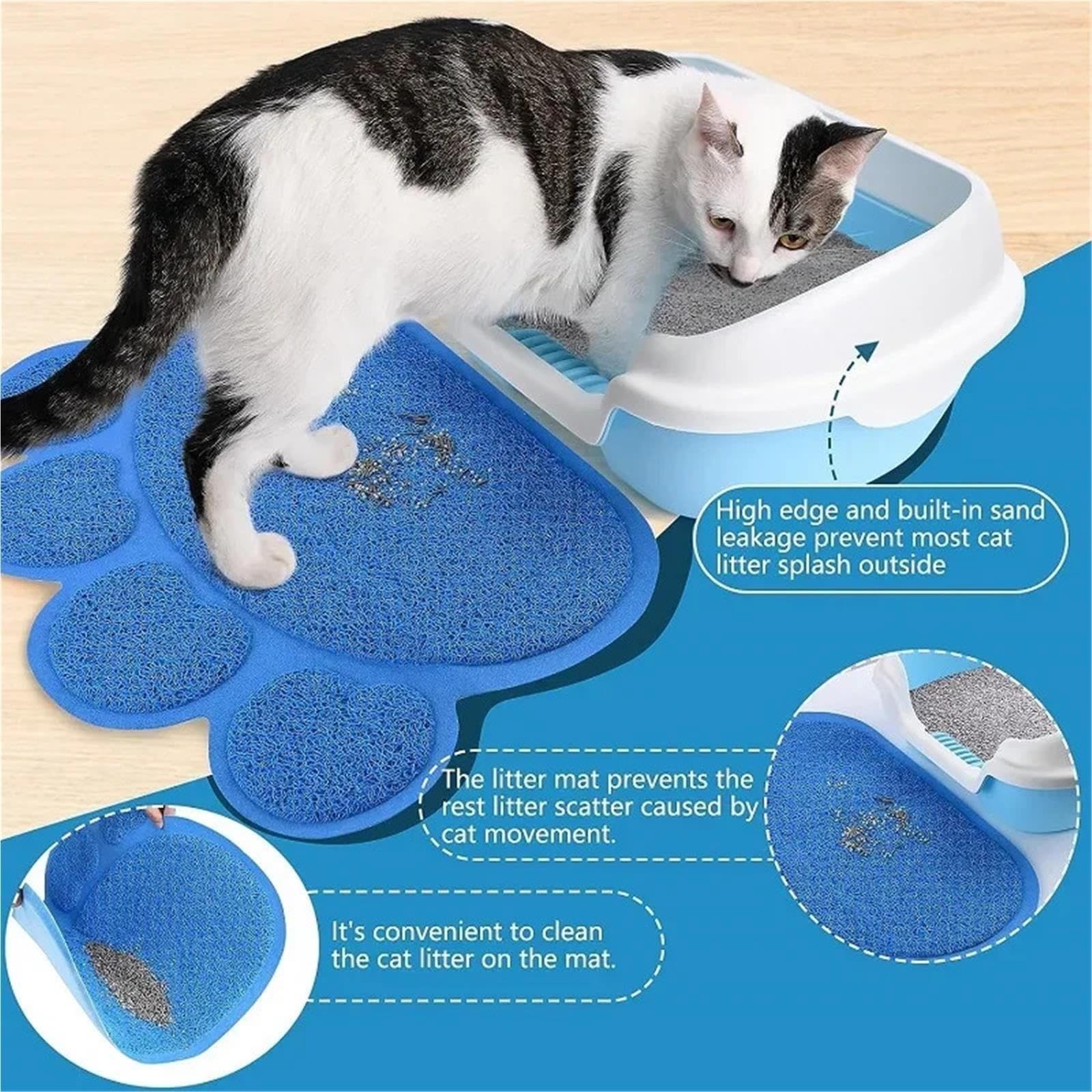 Katzenstreumatte Katzenstreumatte aus PVC mit Pfotenabdruck