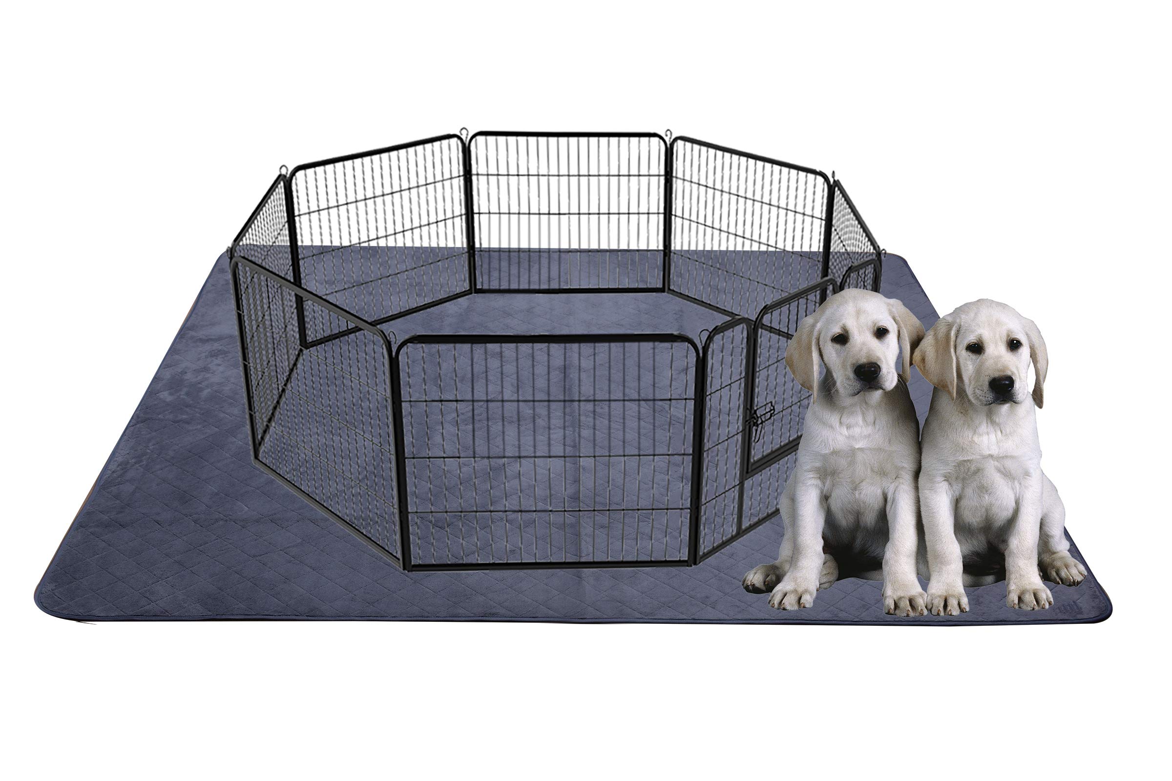 Dog Pee Pad Washable - Extra Large Instant Absorb Thicker Training Pads Non-Slip Pet Playpen Mat Waterproof Reusable Floor Mat Ideal for Puppy Senior Dog Whelping Incontinence Housebreaking (65“x48)