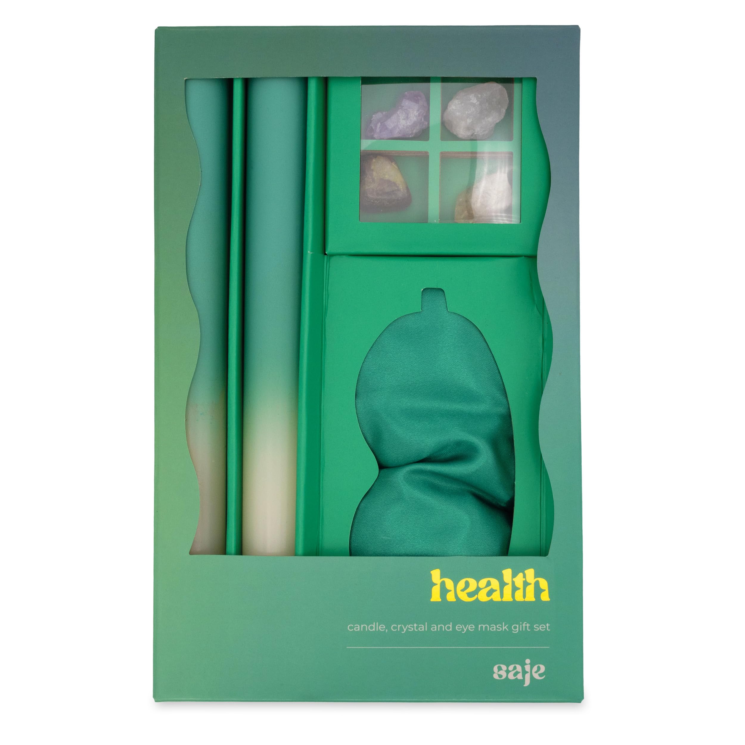 Crystal Candle Gift Set Eye Mask Relaxation Wellness Set Meditation Gift Box