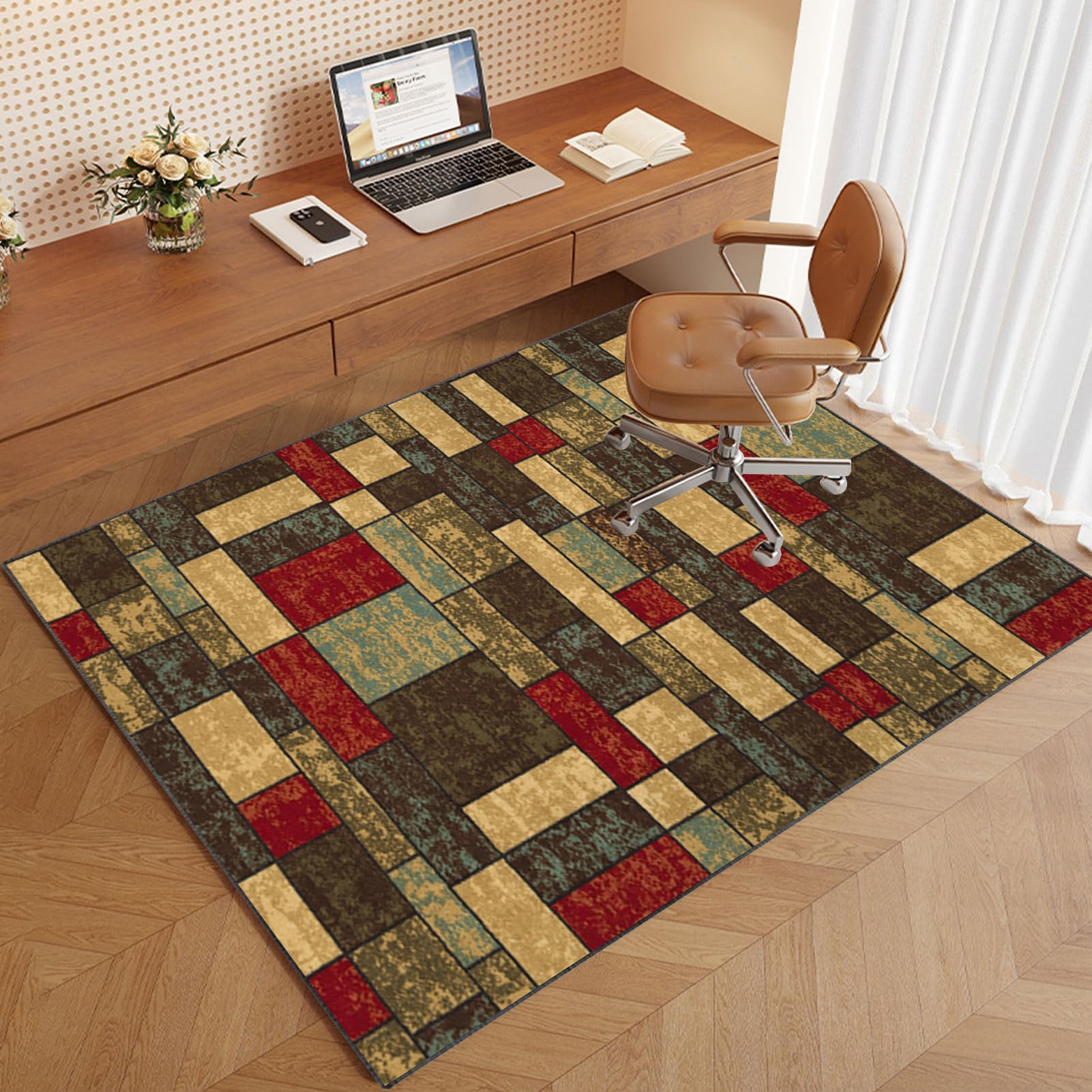 VETCS Gaming Stuhl Unterlage, Bürostuhl Unterlage, Bodenschutz Matte für Bürostuhl, Schreibtischstuhl Unterlage für zu Hause, Bodenschutzmatte für Hartböden, Gaming Teppich für Parkett 100 x 140 cm
