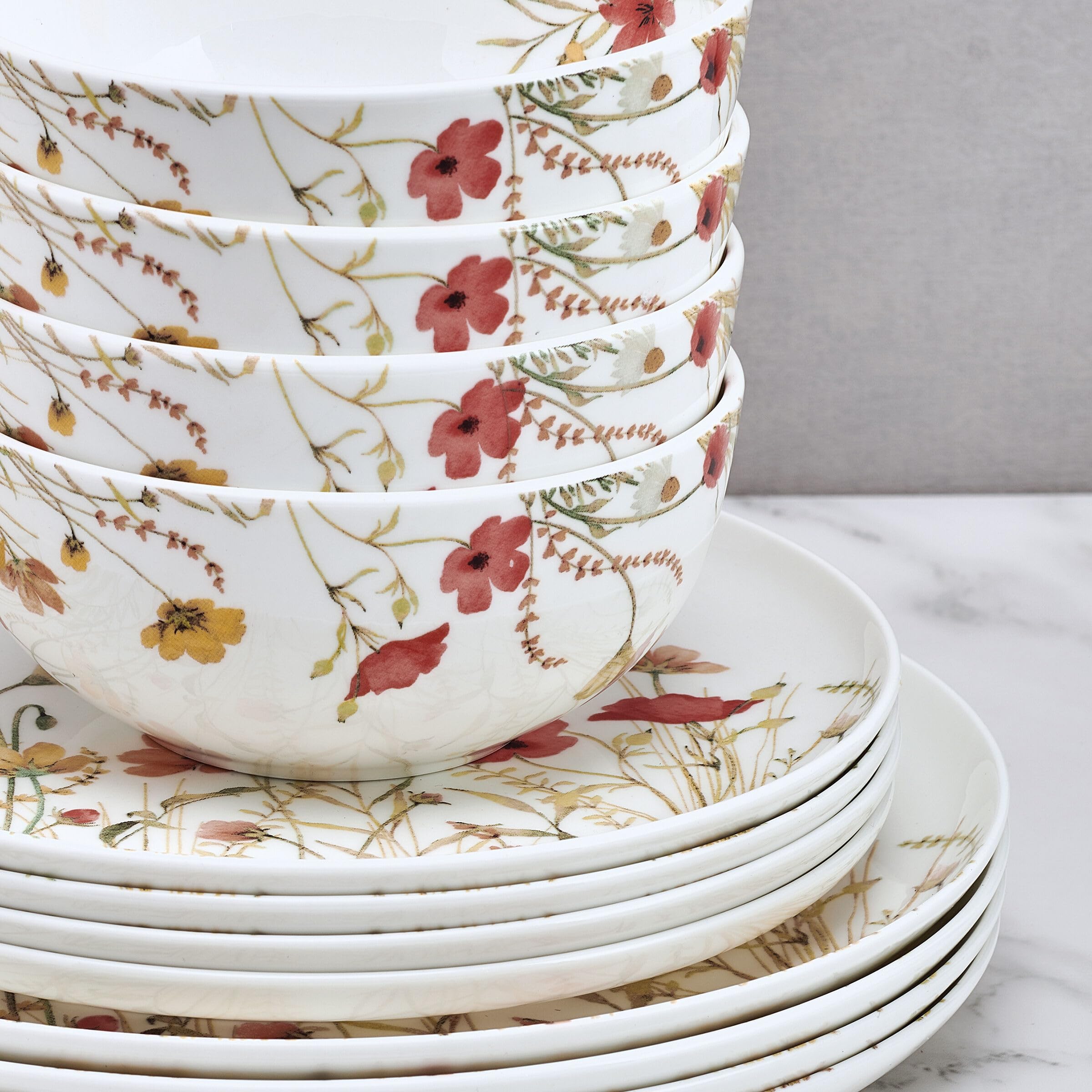 Mikasa Meadow Serenade Dinnerware Set - Floral Bone China -7