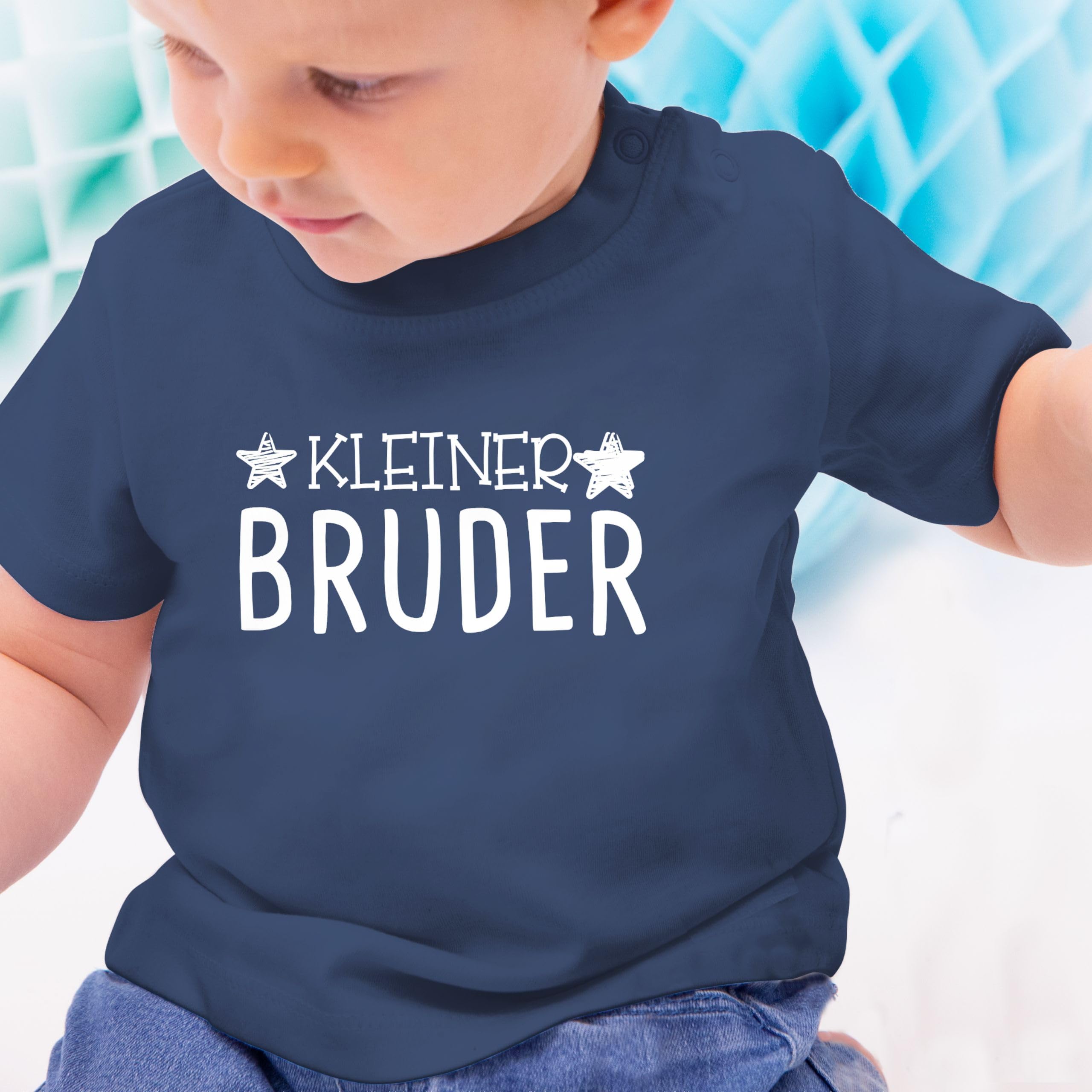 Shirtracer - Baby T-Shirt Mädchen Jungen - Kleiner Bruder Sterne