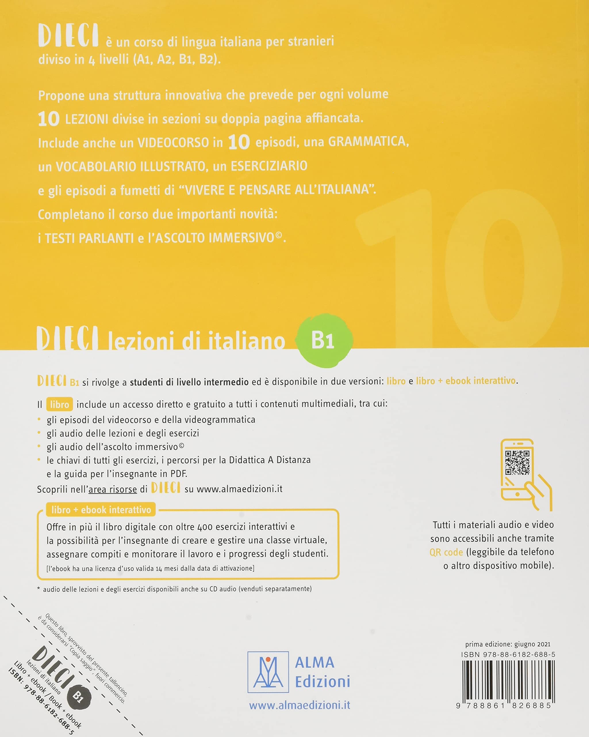 Dieci b1 alumno+ebook: Libro + ebook interattivo (ALMA)