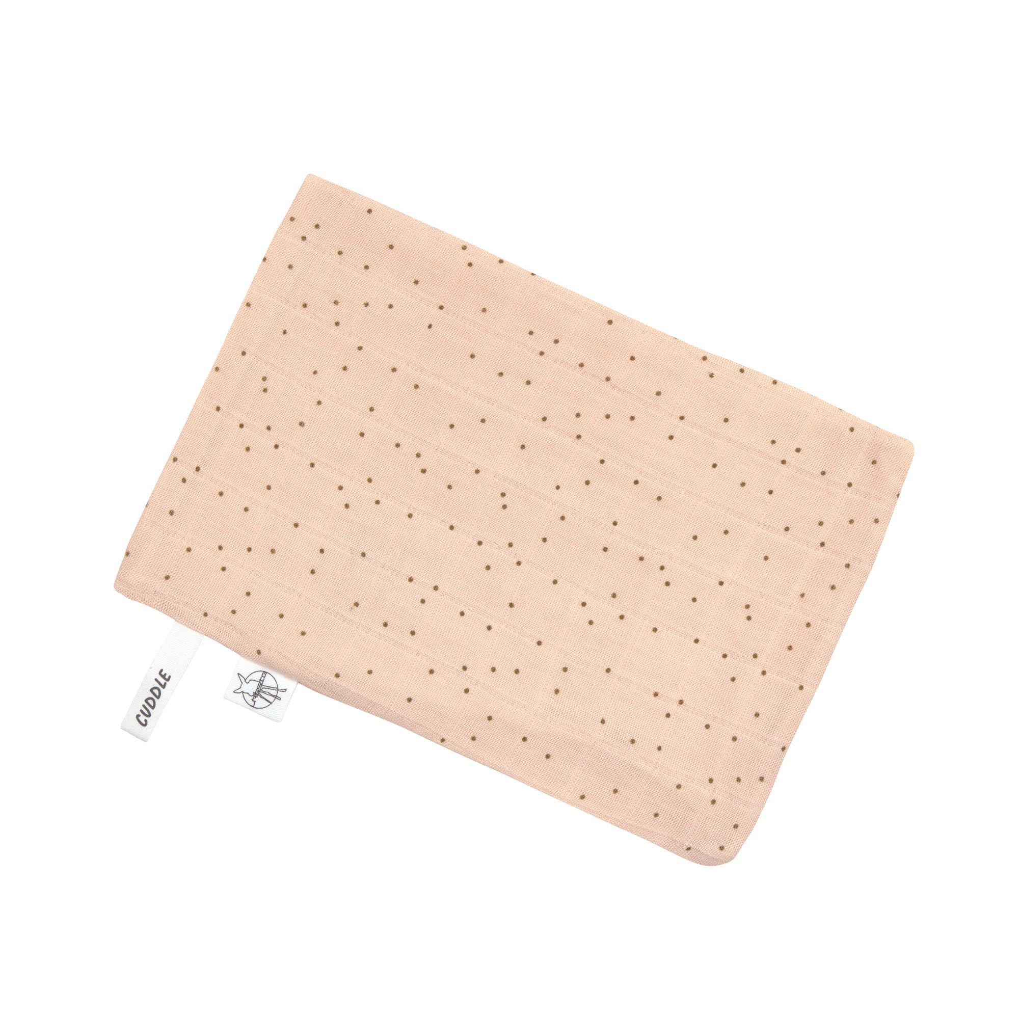 LÄSSIG Bébé Mousseline Gant de toilette Set 3 pcs/Muslin Wash Glove Set 3 pcs Dots peach rose