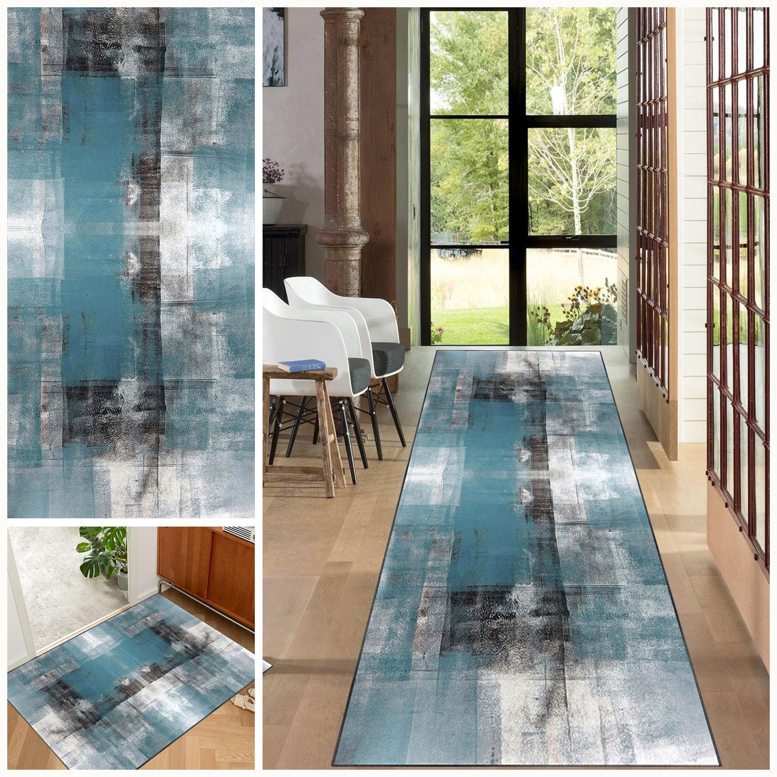 Tapis de couloir moderne 100 x 240 cm élégant pour décoration intérieure