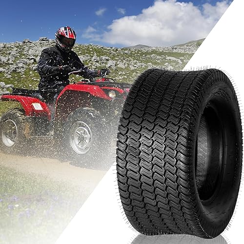 Miniatura 9 de Juego de 2 neumáticos de césped de 24 x 9.50-12 sin cámara 249.5-12 4PR 24-9.50-12 para césped de jardín, tractor, carrito de golf