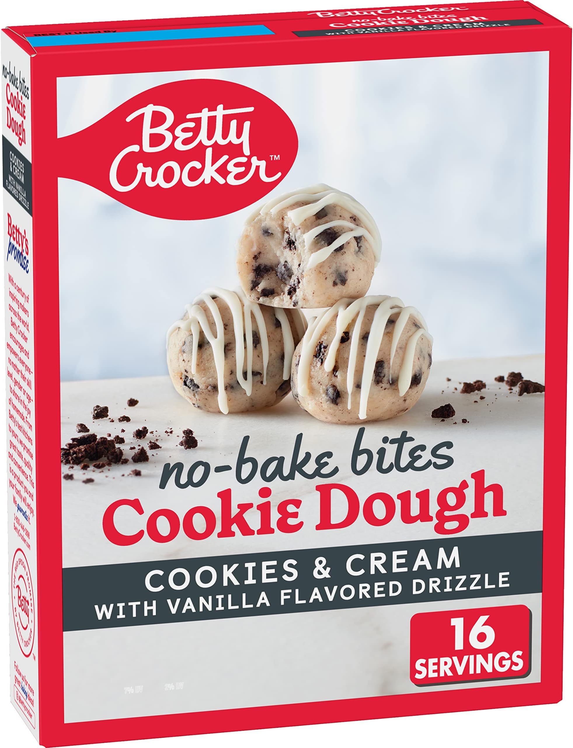 Betty Crocker No-Bake Bites Cookies and Cream Cookie Dough, 12.2 oz.