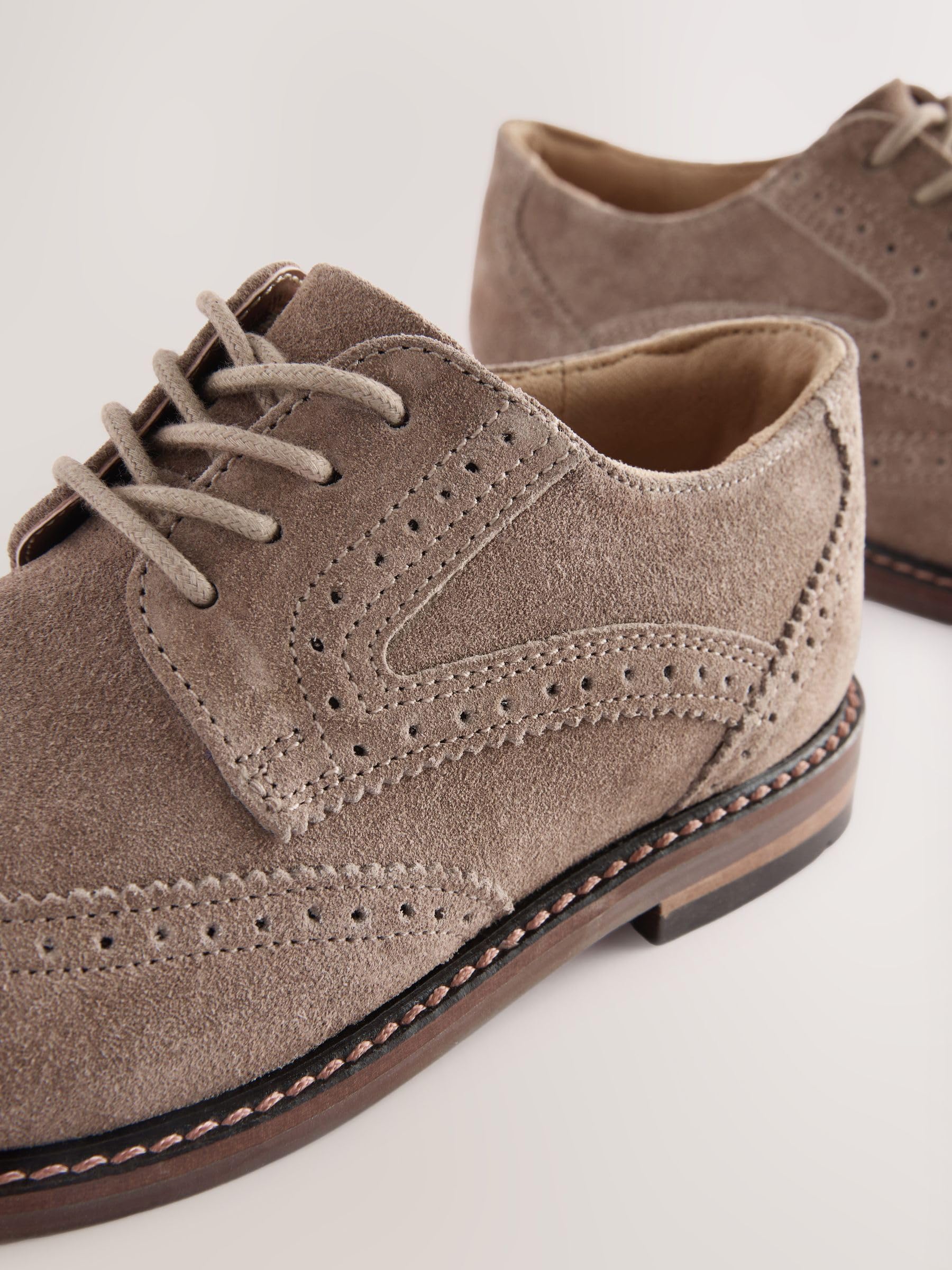 NEXT Ragazzo Scarpe Brogue in Pelle Stringate