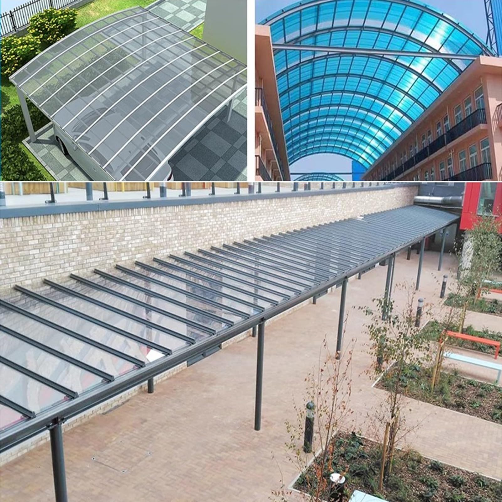 Personalizar Lámina De Plástico De Policarbonato Transparente, Impermeable Tablero De Resistencia De Policarbonato, Cubierta De Techo para Invernaderos De Jardín Al Aire Libre(3mm)