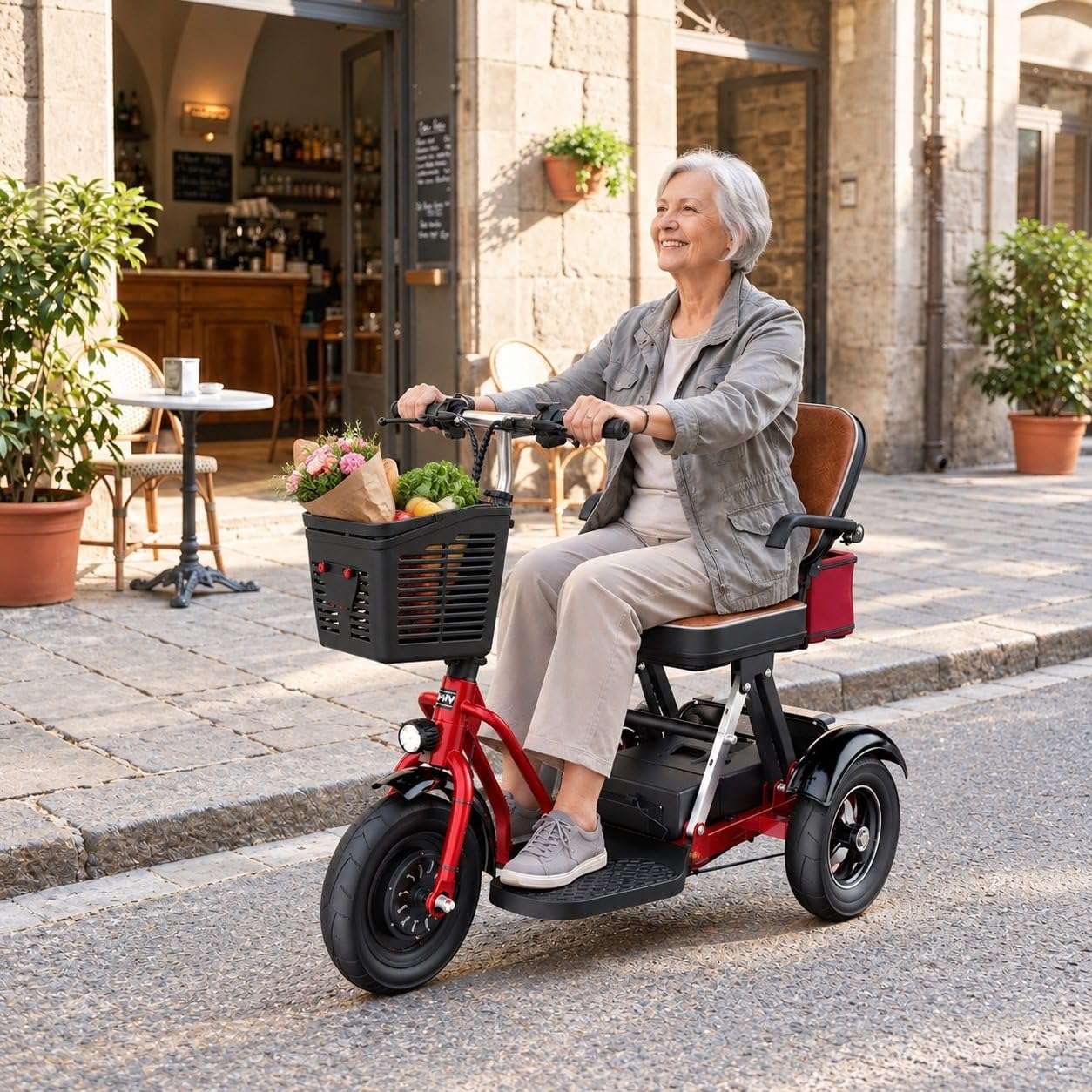 Mobilità Elettrica a Tre Ruote per Anziani,Elektrische Dreiräder