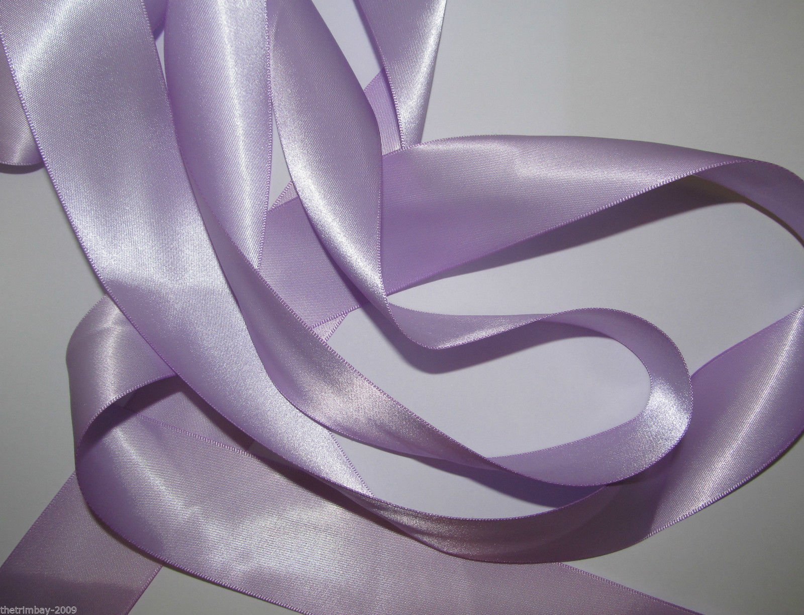 Lilac Quality Double Satin Ribbon 1 metre X 35 mm For £1.25