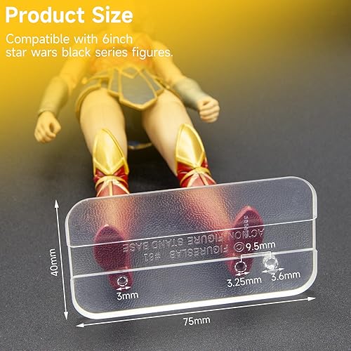 Miniatura 10 de Star Was Black Series - Juego de 48 figuras de acción de 6 pulgadas para exhibir, figuras de juguete transparentes a escala 112, soportes de soporte