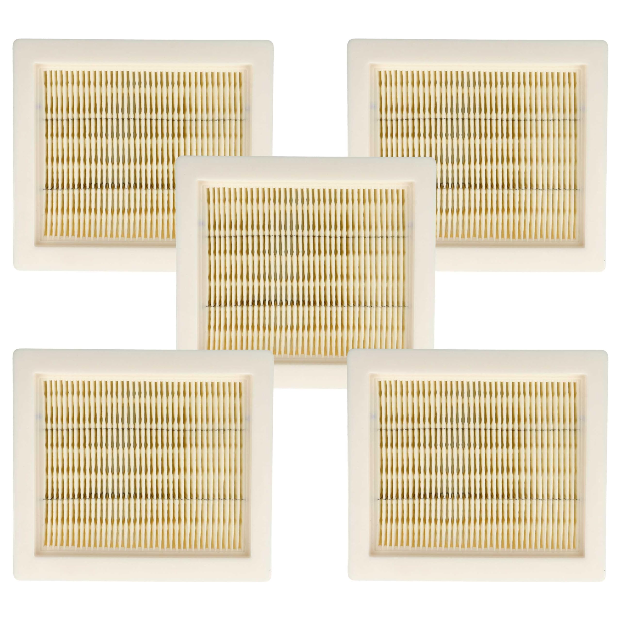 vhbw 5x Filtro plisado plano H11 reemplaza Hilti VC 5, VC 75-1, 2192229 para aspiradora - Elemento filtrante
