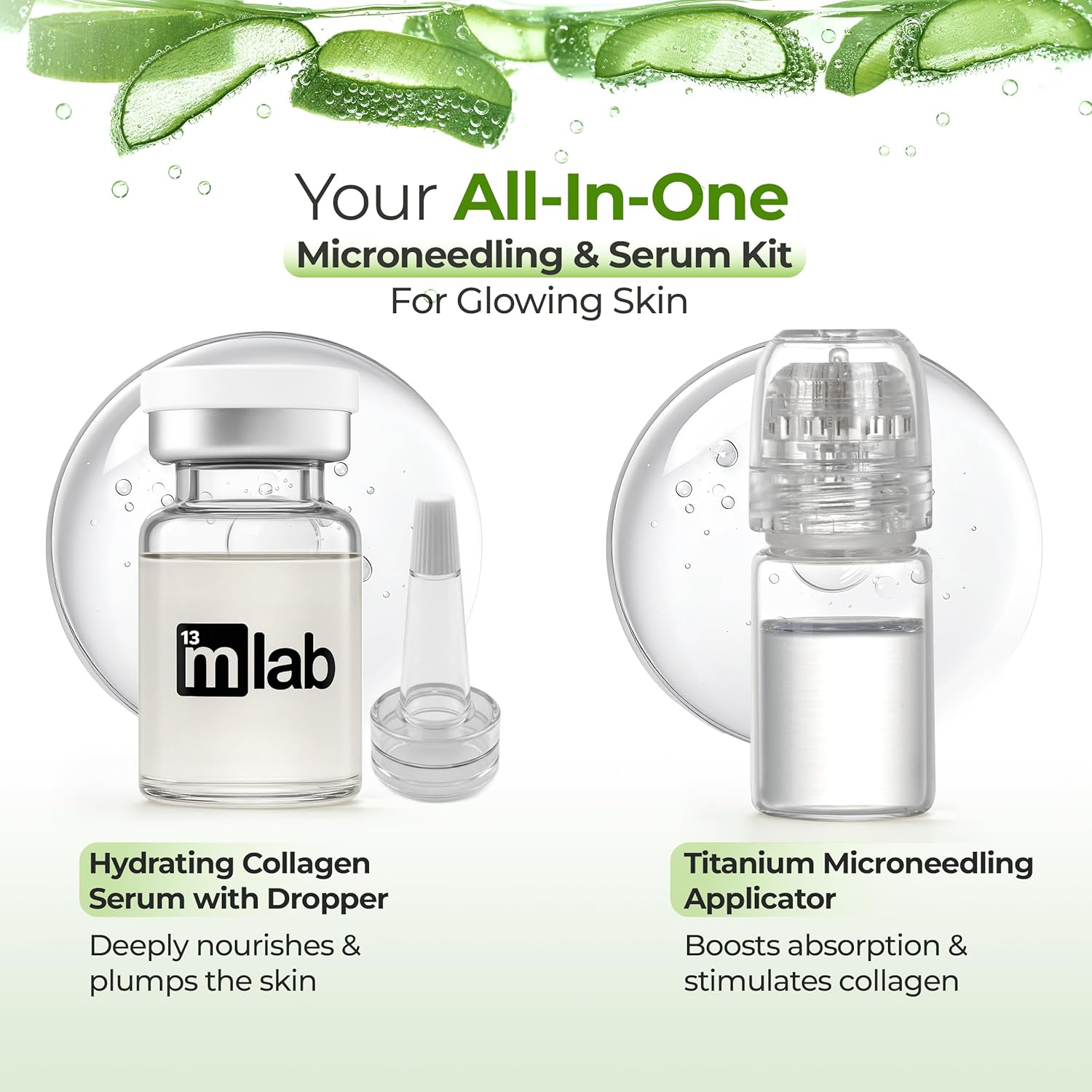 FLexiknee Microrevive Titanium Micro Infusion System for Face - Deep Penetrating, Collagen-Boosting Stamp & Anti-Wrinkle Hyaluronic Acid Serum - At Home Micro Needling Kit for Radiant, Youthful Skin - Image 2