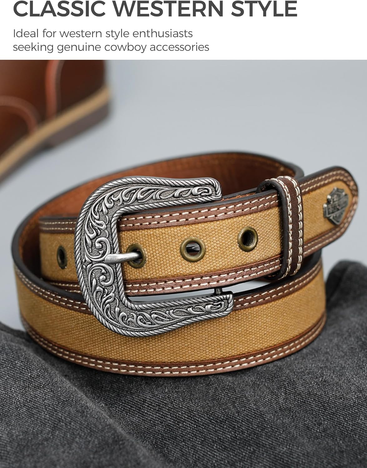 Western Belt Buckle - 1.5" Retro Cowboy Replacement Belt Buckle for Men & Women - Image 5