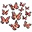 SAOROPEB 3D Butterfly Wall Decor, 48 Pcs Double Layer Butterfly Decorations for Party Decorations Locker Decor Refrigerator Decal, Reusable (Monarch)