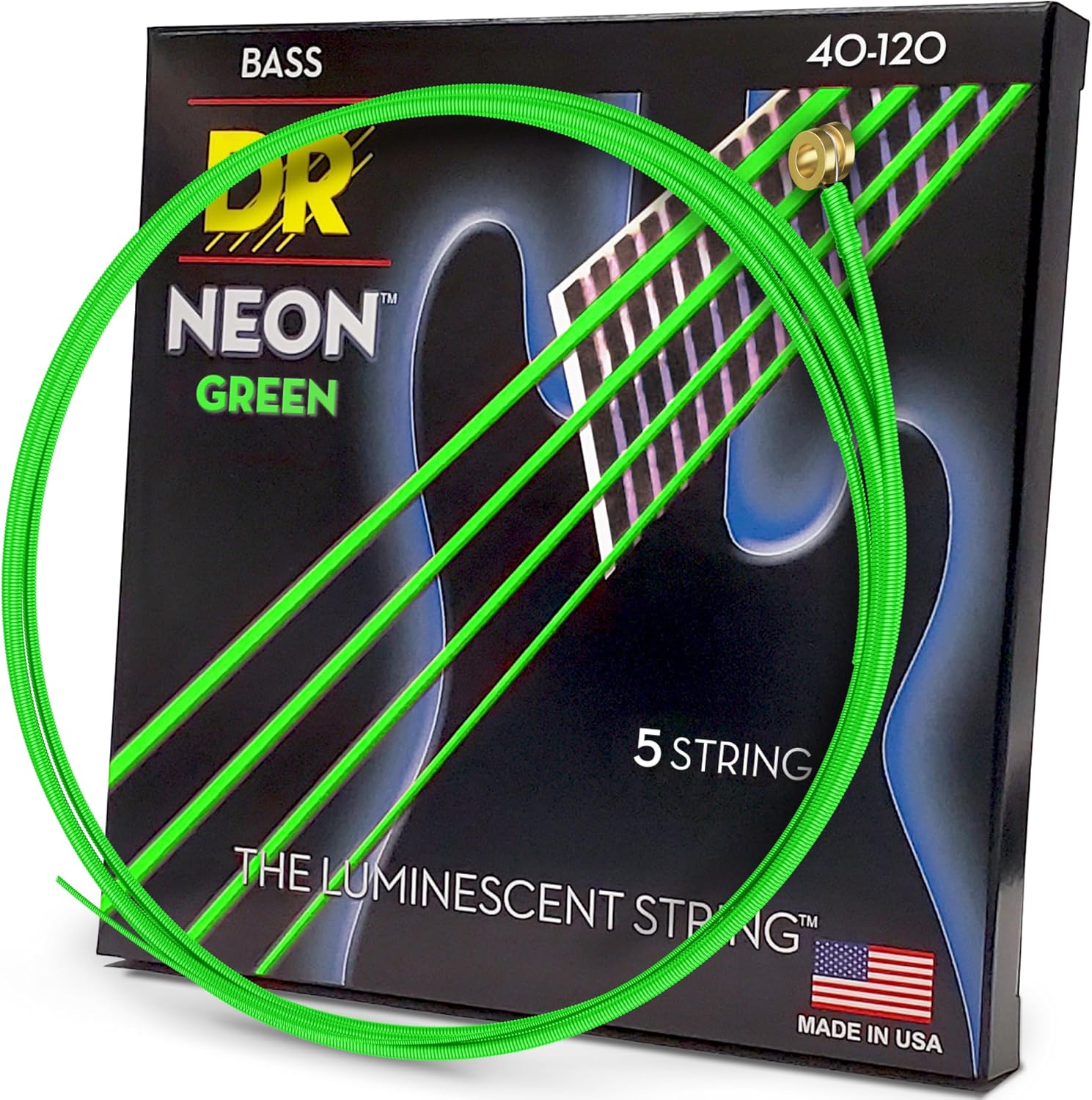 DR Strings HI-DEF NEON Bass Guitar Strings (NGB5-40)