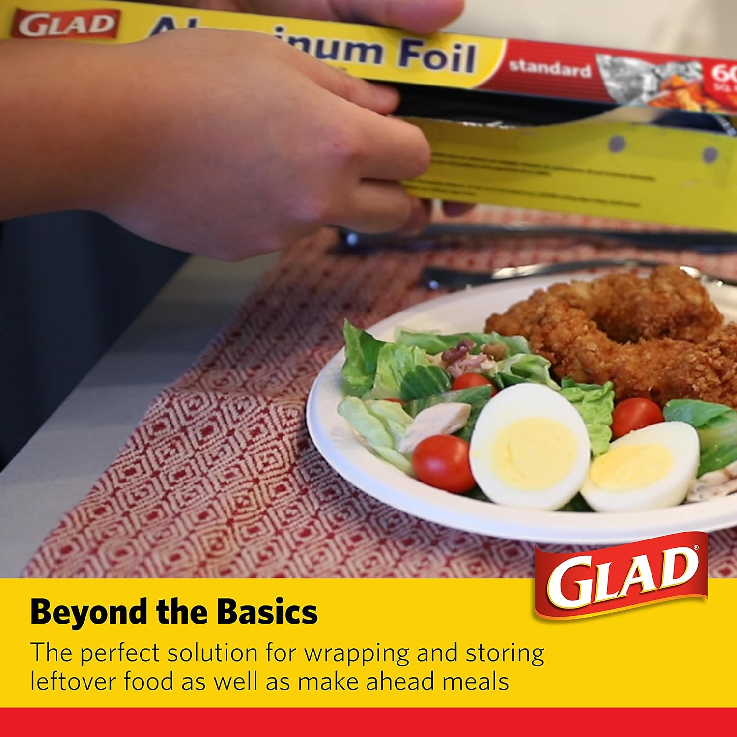 Glad Heavy Duty Aluminum Foil - 60 Sq Ft, 24 Pack | All Purpose Foil for Grilling, Roasting, Baking & Food Storage