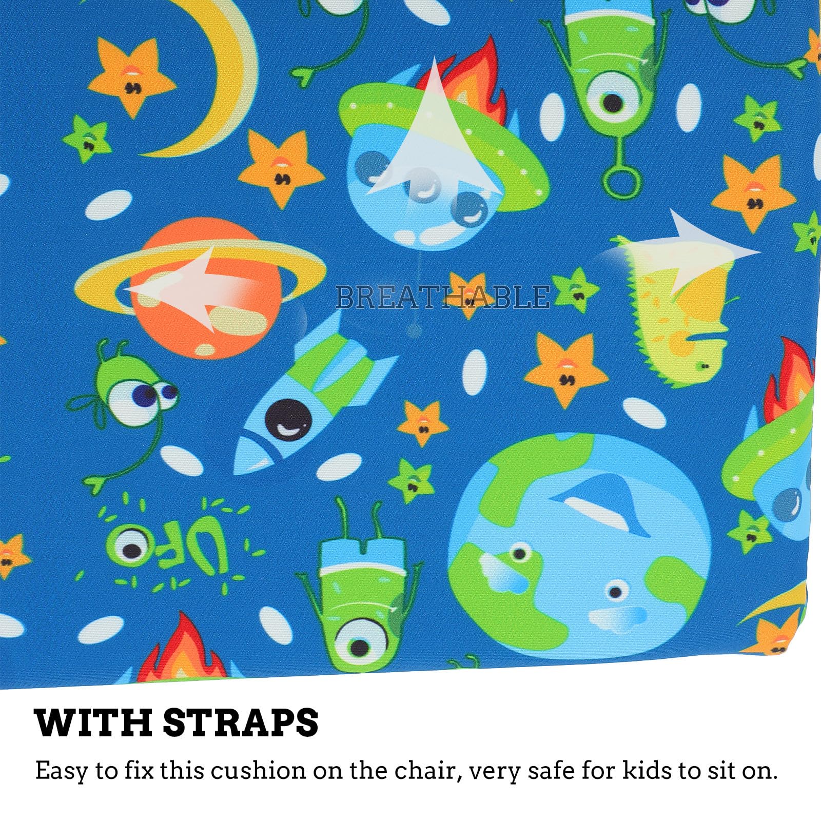 SHINEOFI Cojín Elevador para Silla Infantil Almohadilla Gruesa 32X32X8 CM en Azul Espacial Accesorio para Comedor de Asiento Acolchado para Ñiño
