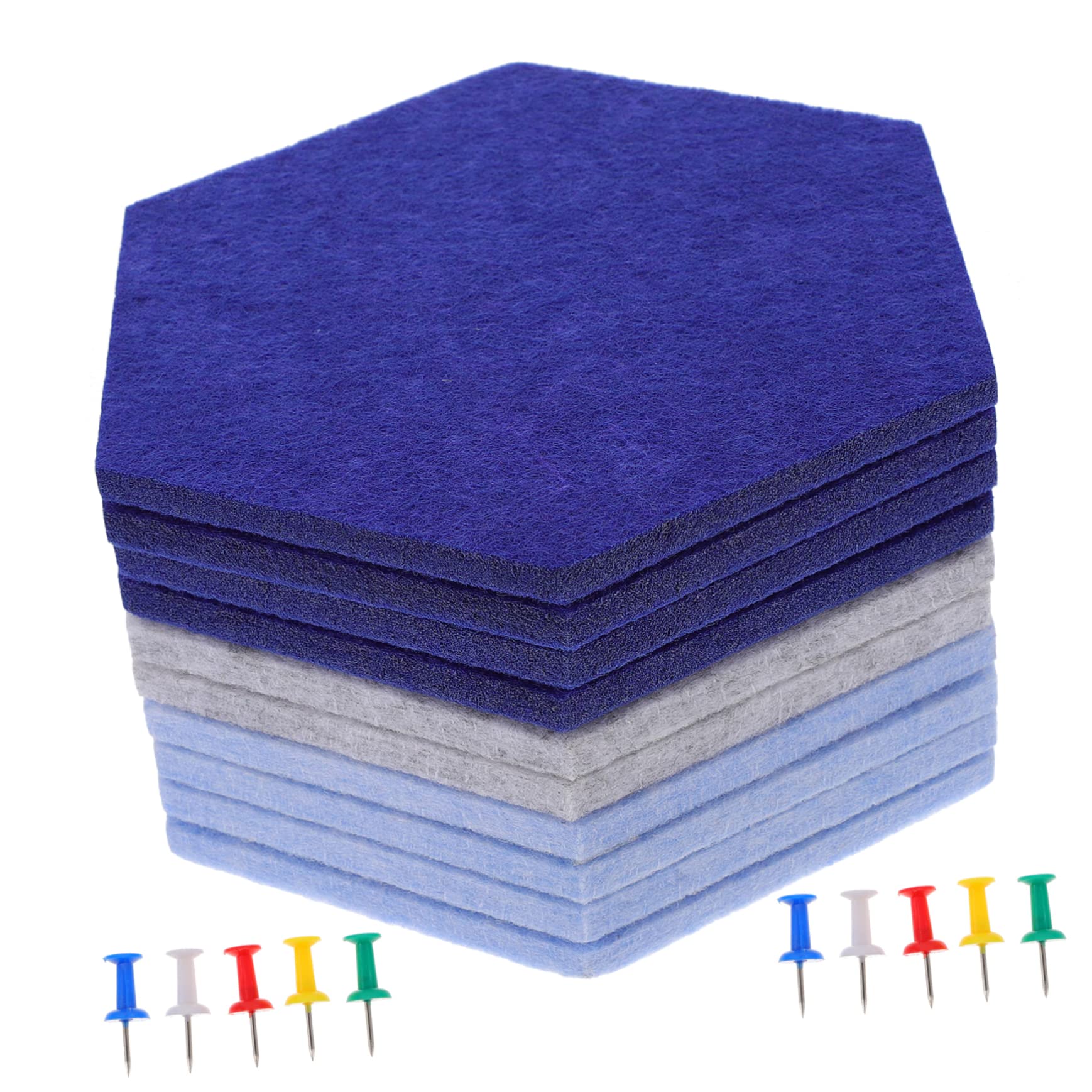 VINTORKY 10pcs Hexagon Felt Board Wall Hanging Pin Board Hexagon Bulletin for Classroom Decor
