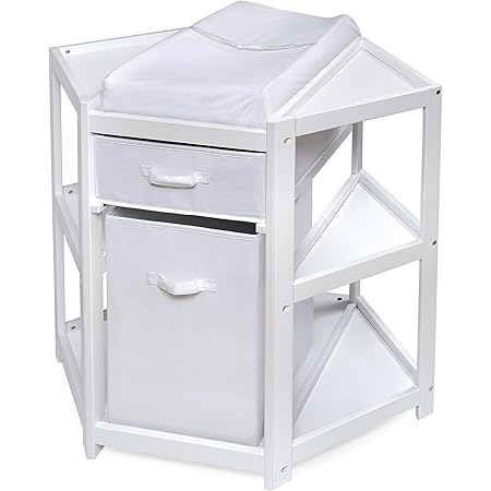small white changing table