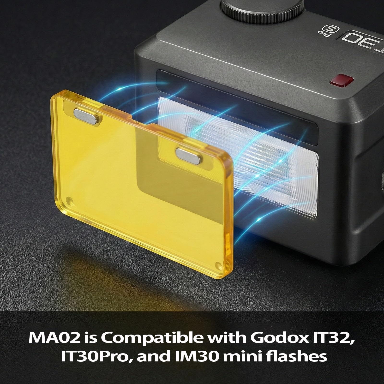 Godox MA02 magnetyczny zestaw mocujący do iT32 (kompatybilny również z iT30Pro z metalowymi płytkami), dyfuzor, filtry kolorów CTO/CTB, kreatywne akcesoria Flash
