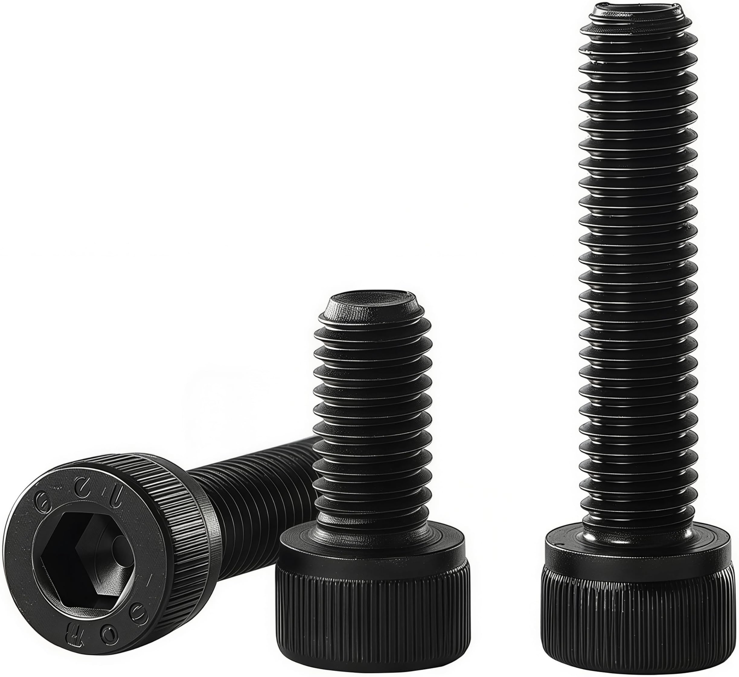 M10-1.5 x 25mm Socket Head Cap Screws, M10x1.5 bolt,12.9 Grade Alloy Steel, Allen Socket Drive, Black Oxide Finish, Full Thread, Quantity 10