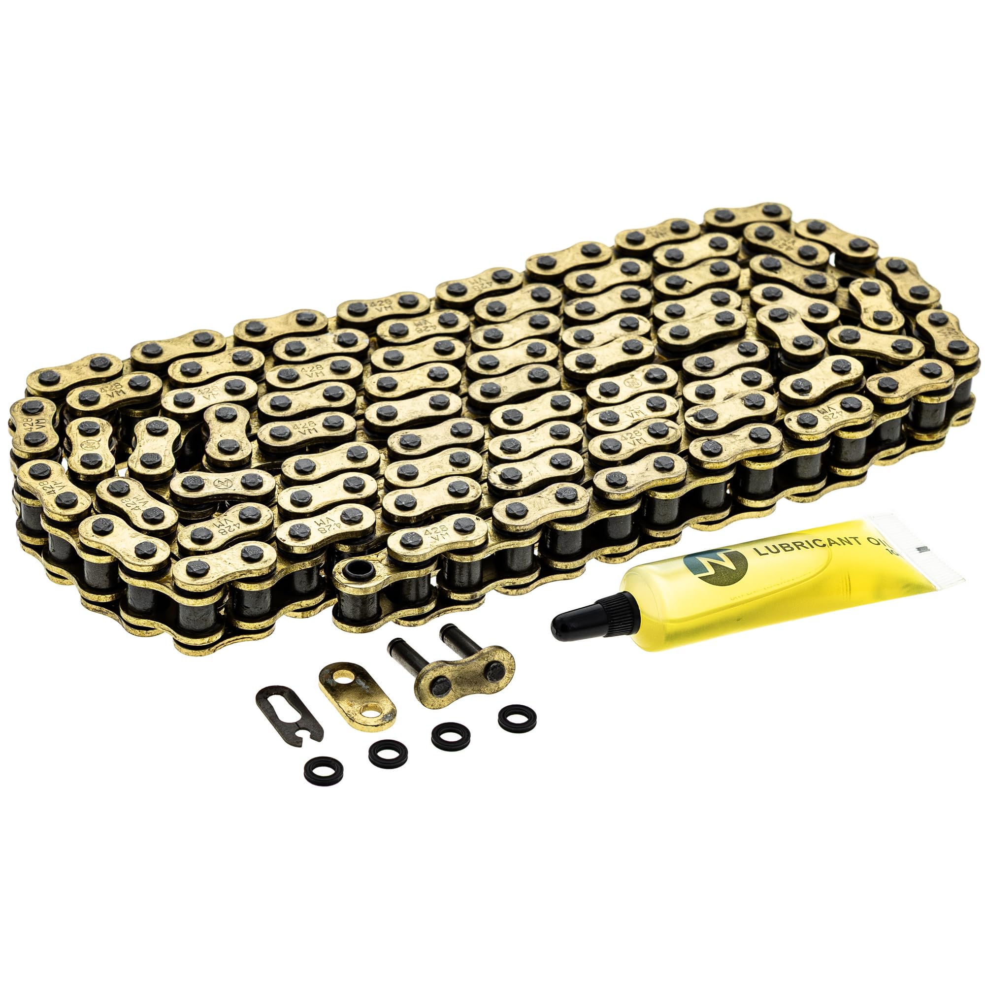 NICHE Gold 428 X-Ring Chain 146 Links with Connecting Master Link