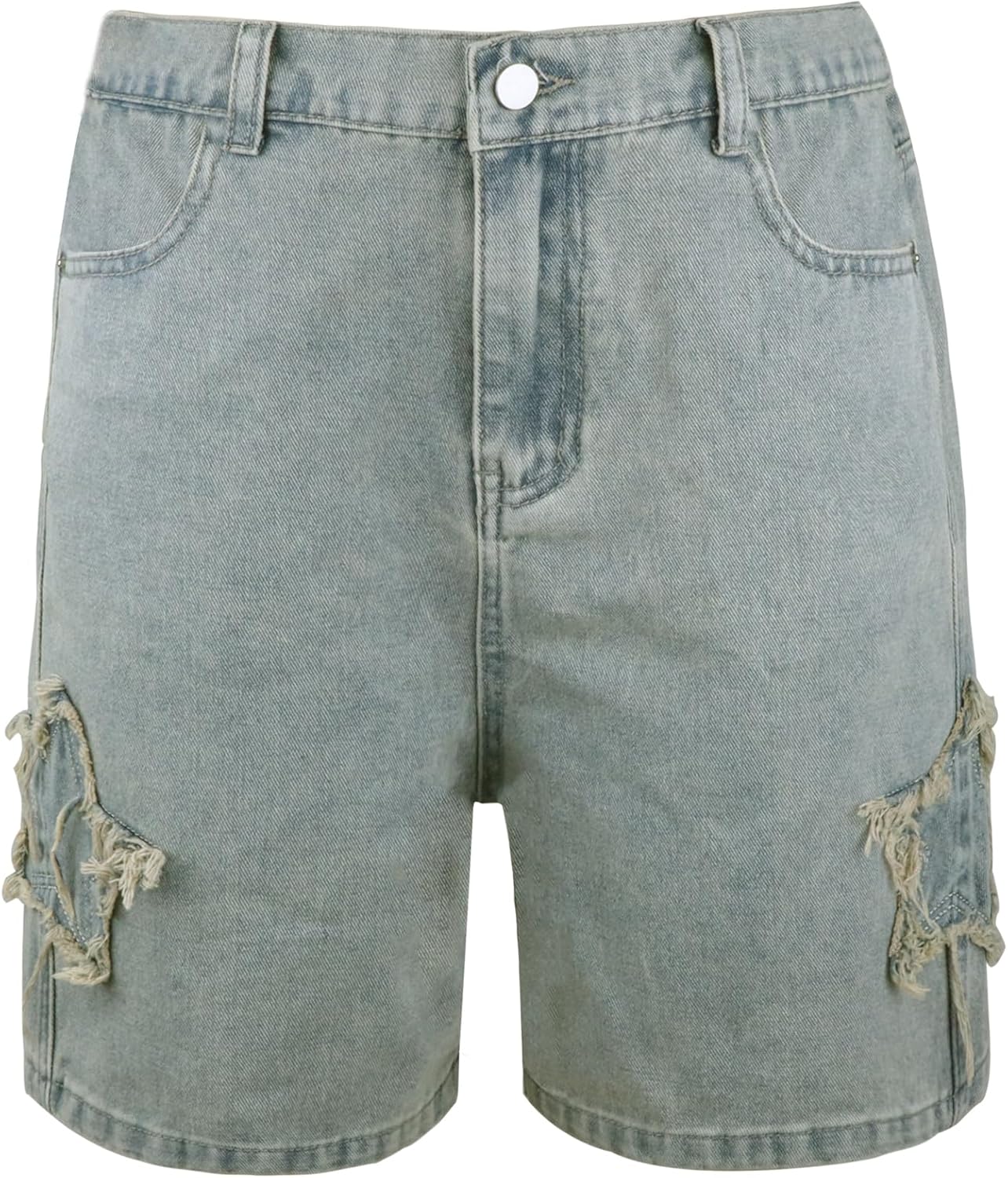 Womens Jean Shorts Womens Star High Waisted Cargo Denim Shorts for Women Trendy - Image 5