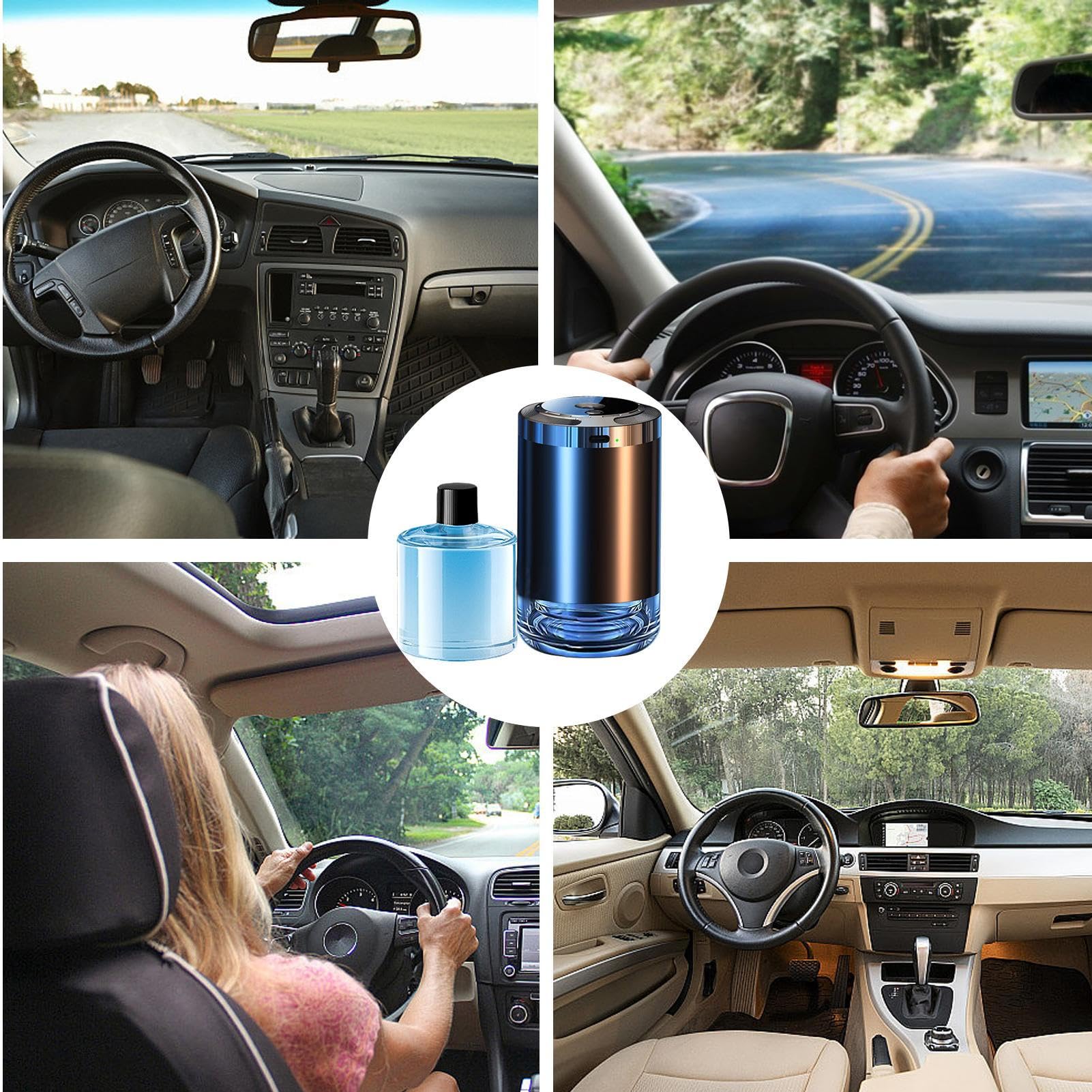Diffusore Per Auto 160ml - Deodorante Intelligente Con Funzione On/Off - Profumatore D'aria