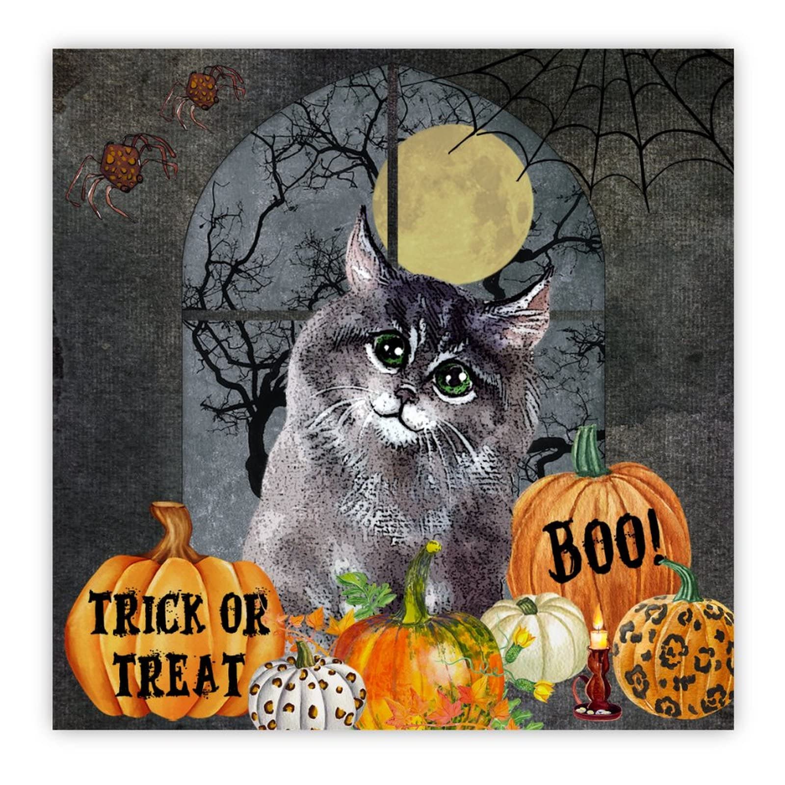 Panneau mural bois Halloween déco rustique chic pour salon