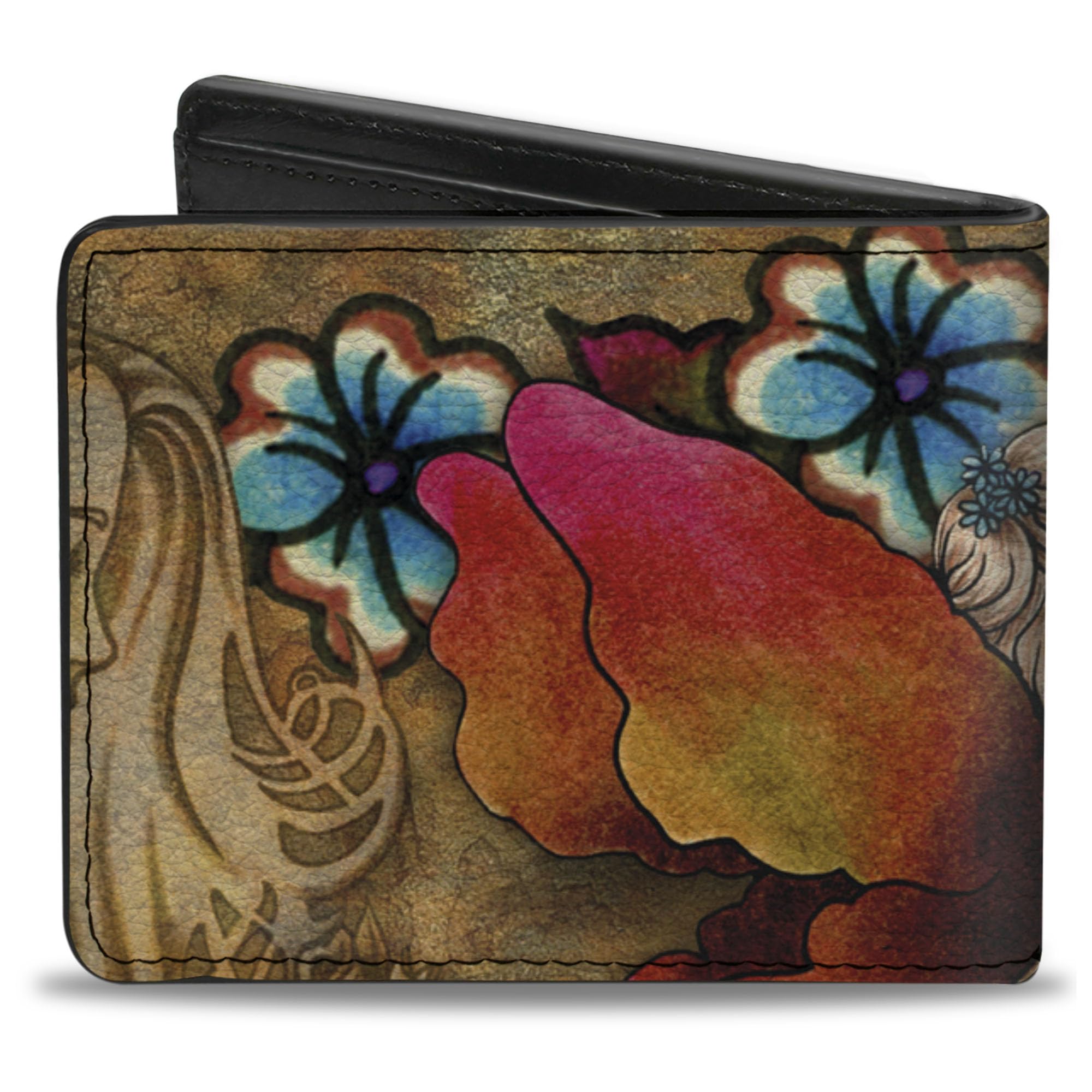Buckle-Down Men's Standard PU Bifold Wallet-TJ-Fairies, Multicolor, 4.0