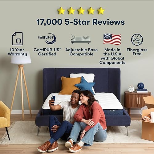 Miniatura 7 de Serta Five Star Colchón Tranquility Suave de 14 Pulgadas – King – Soporte Zonificado, Alivio de Presión, Comodidad Refrescante – Fabricado en EE.UU.