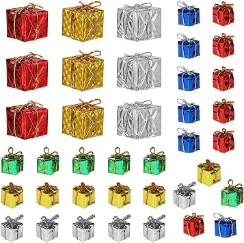 Orgrimmar 39PCS Miniature Gift Box Small Ornament Christmas DIY Accessories
