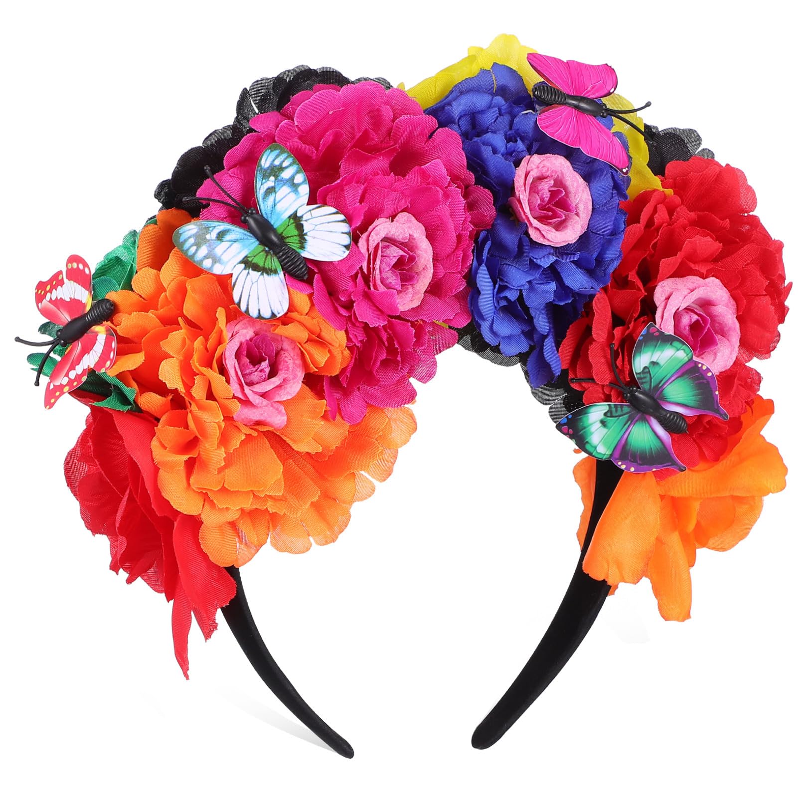Diadema Floral Flores de Plástico para Novia y Damas